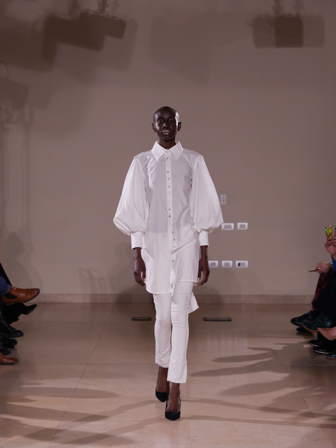 HAND EMBELLISHED POPLIN COTTON SHIRT