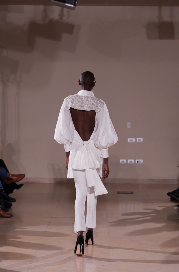 HAND EMBELLISHED POPLIN COTTON SHIRT