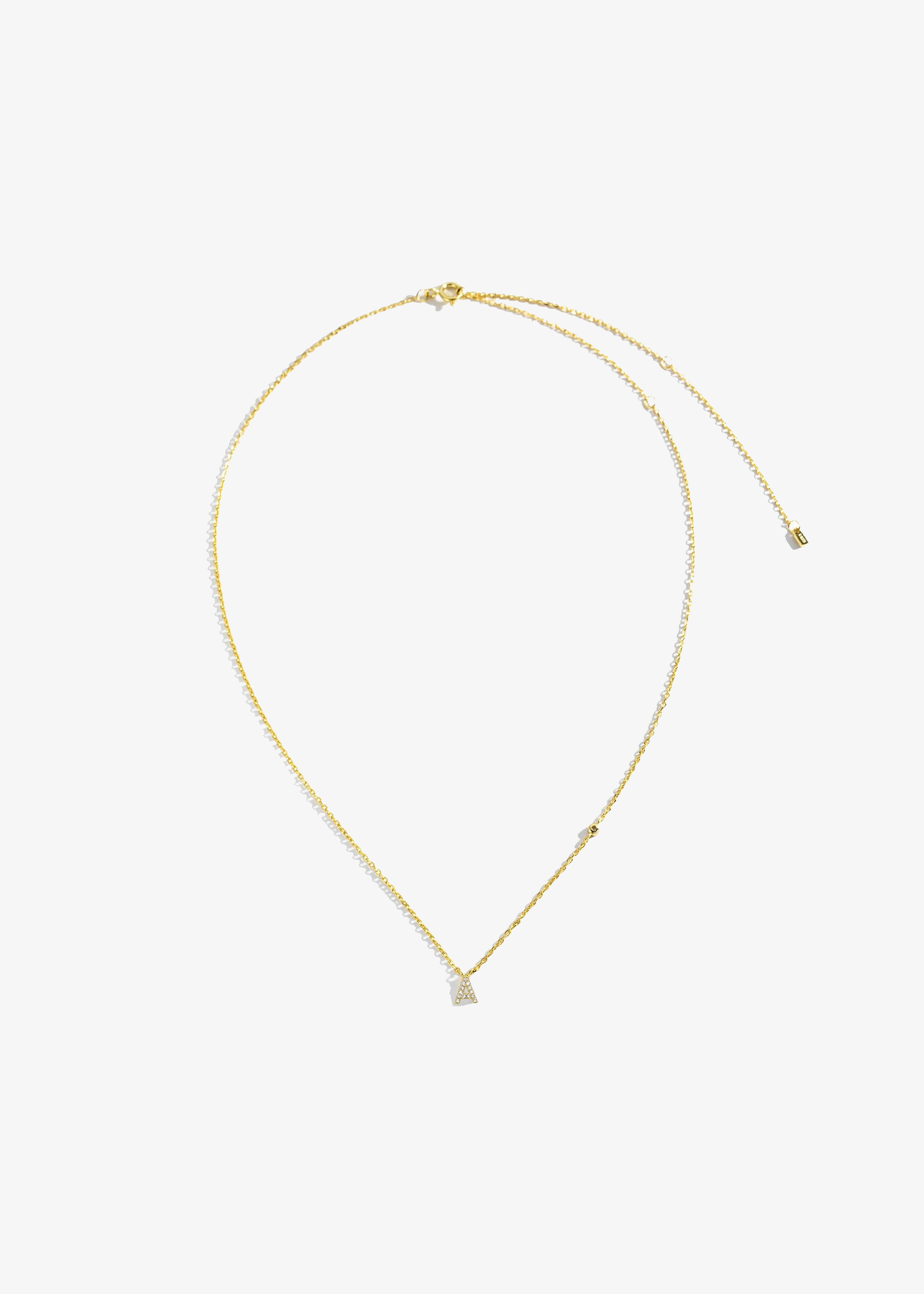 SMALL INITIAL CRYSTAL NECKLACE