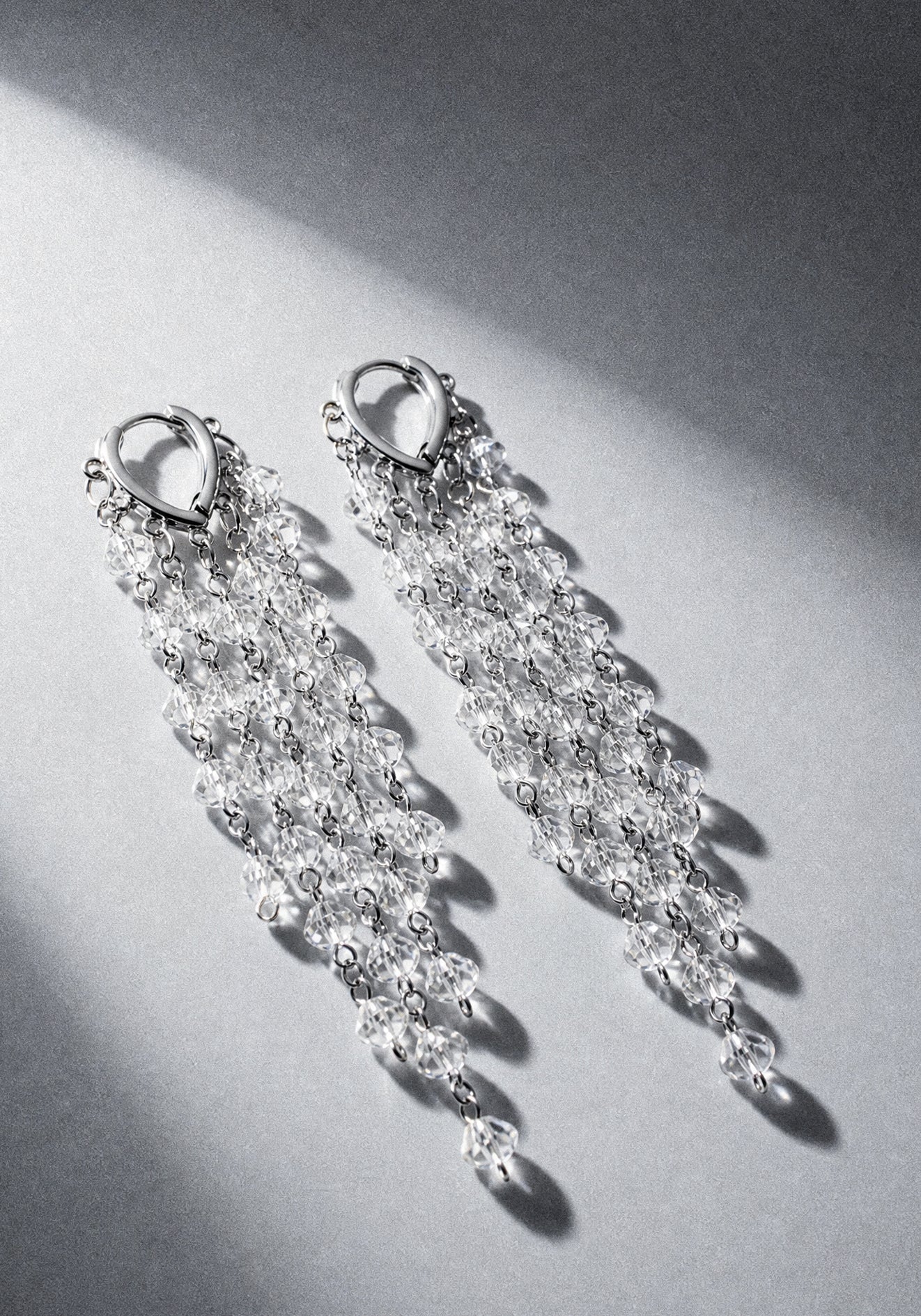 Dangle Beaded Huggie Earrings
