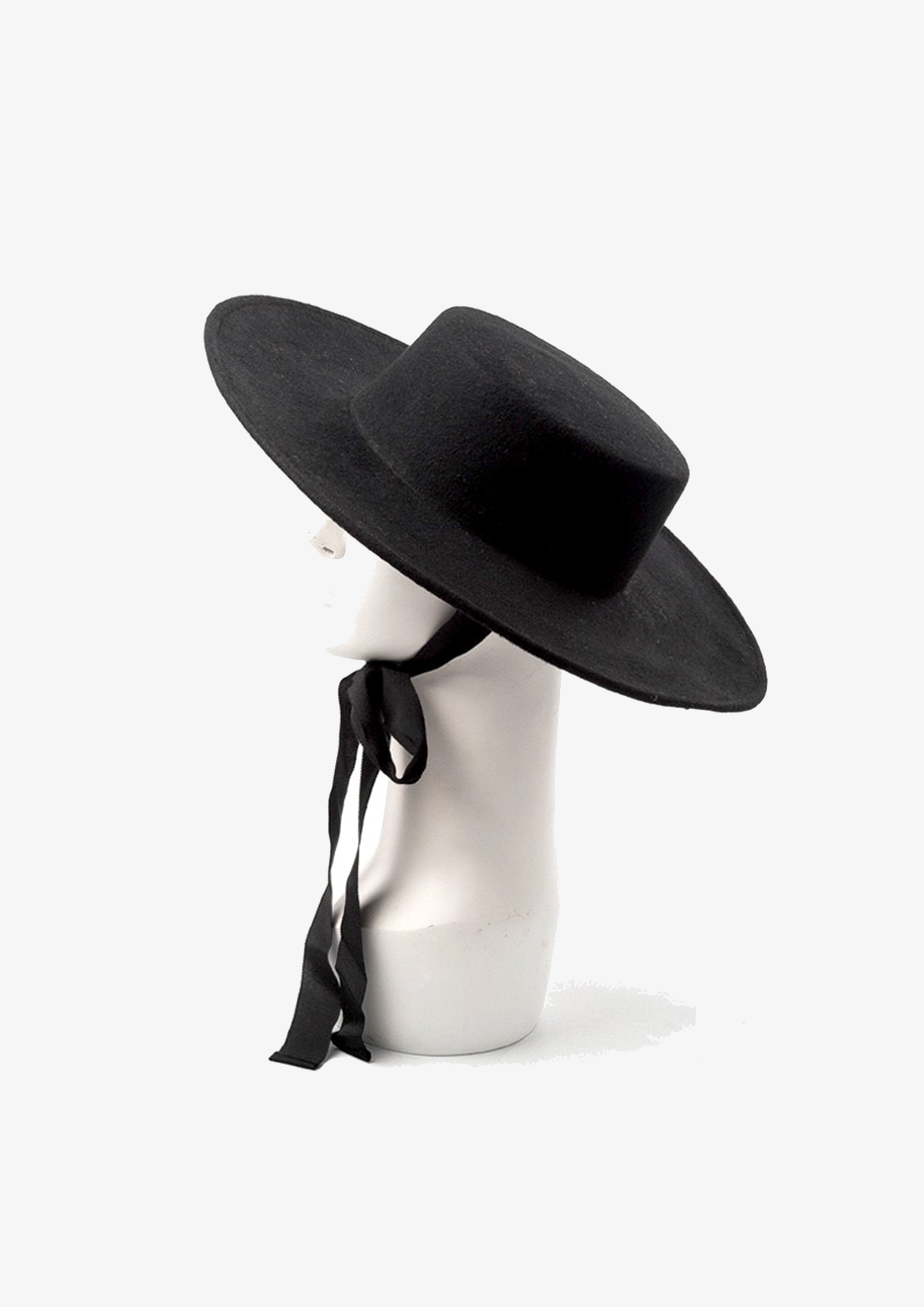 HANDMADE WIDE BRIM (11CM) WOOL BOATER HAT