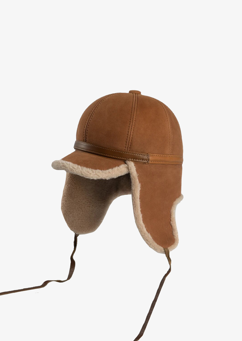 NATURAL LAMBSKIN SHEARLING PIROGA HAT