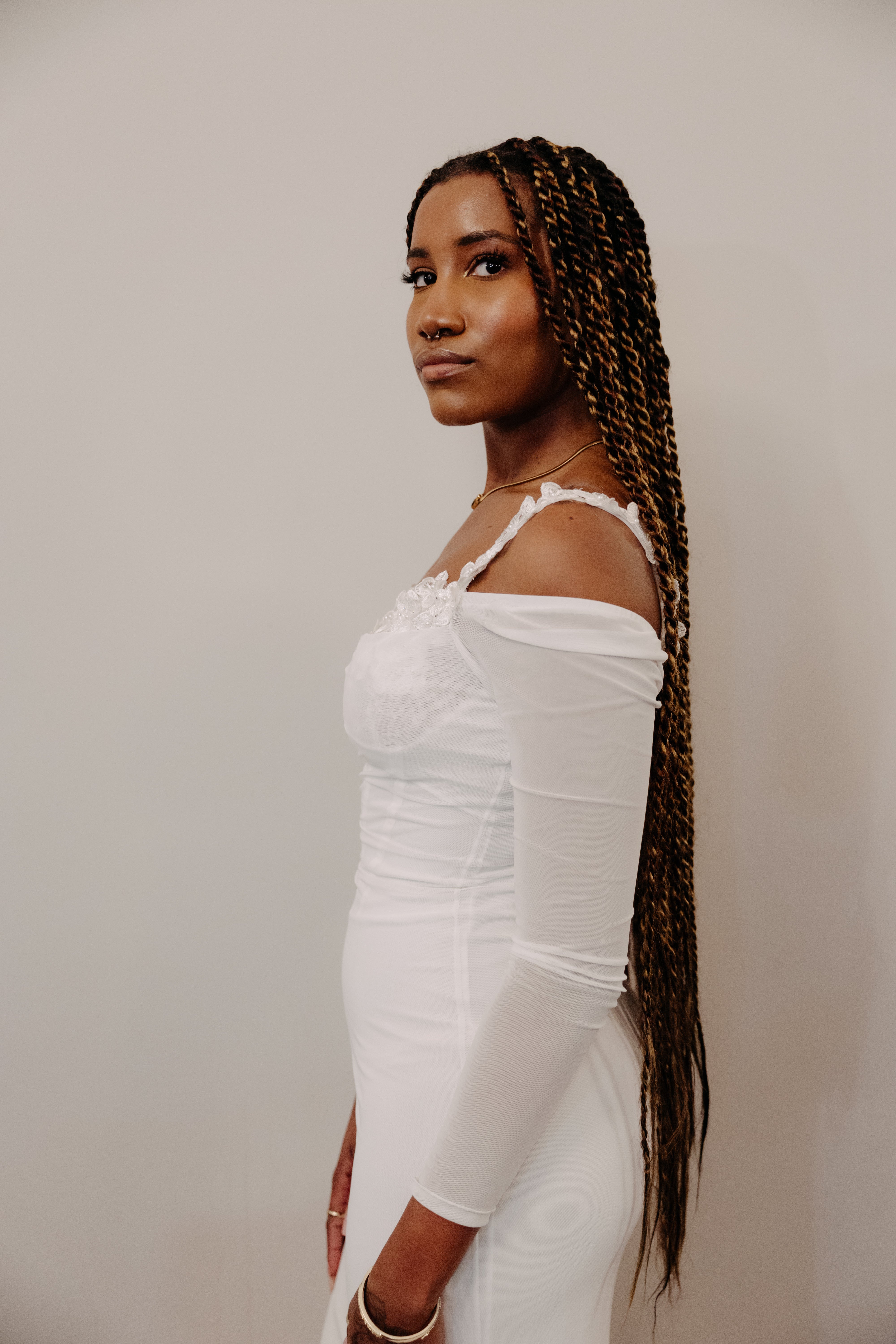 BARDOT FITTED EMBELLISHED DRESS