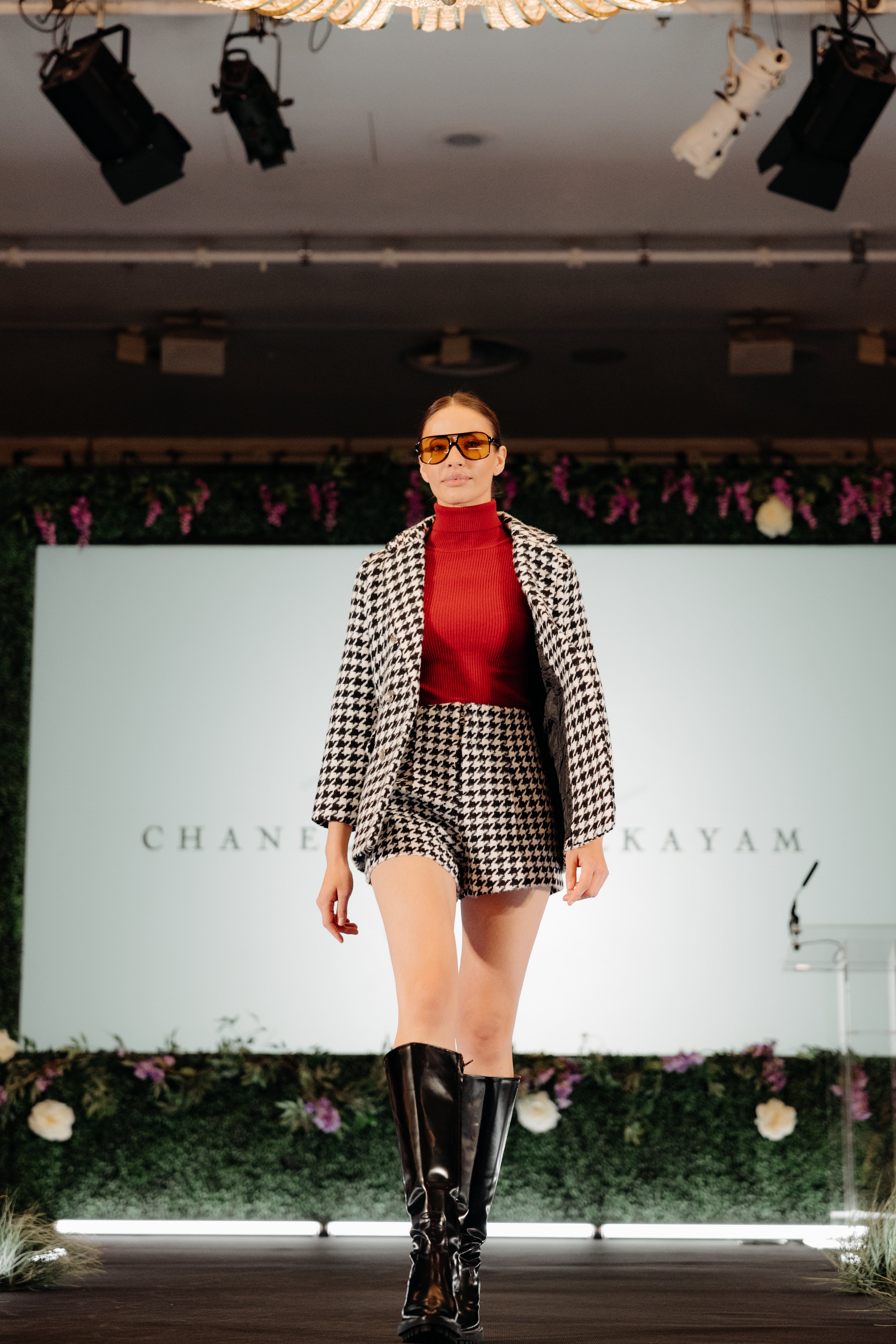 HOUNDSTOOTH WOOL JACKET