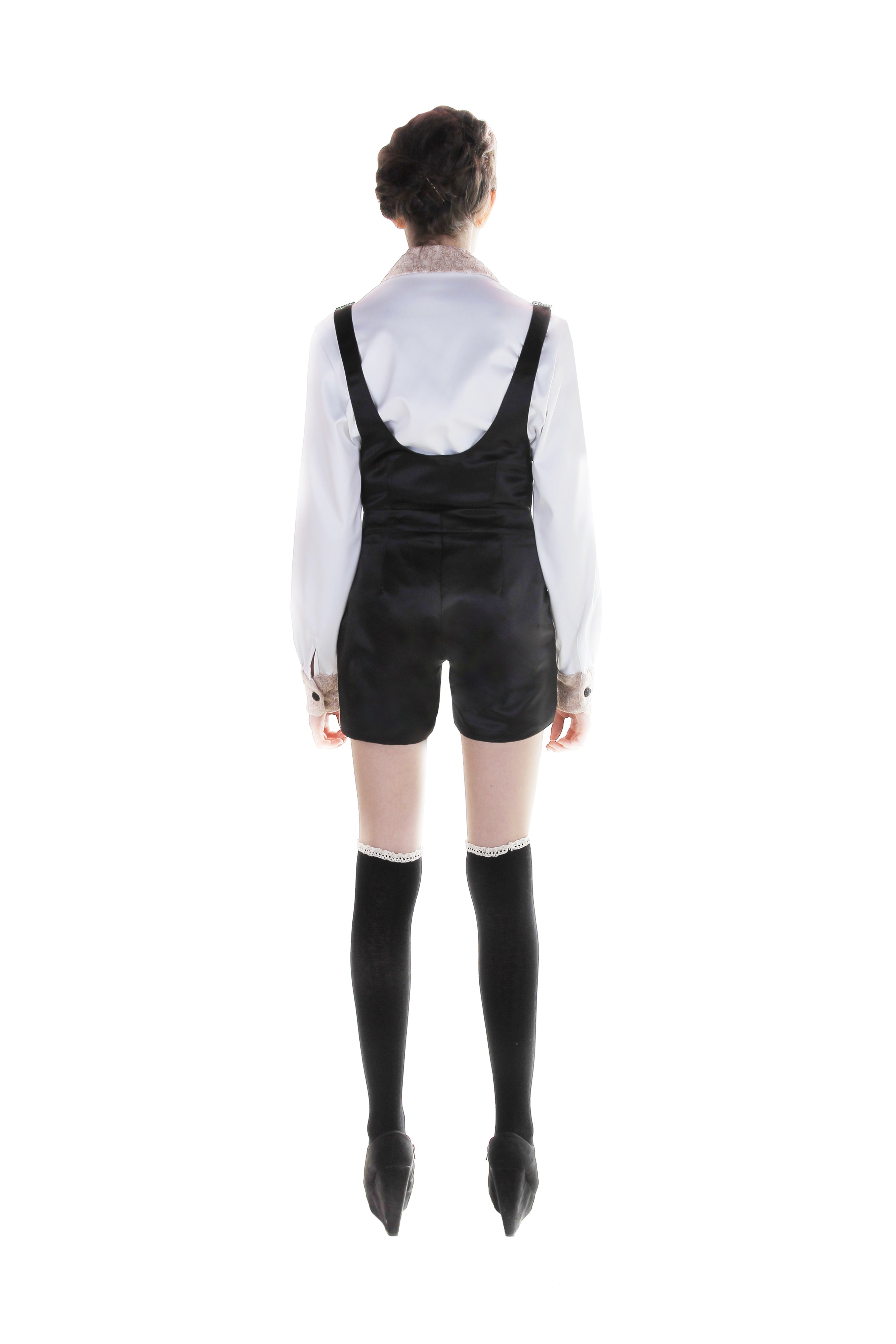 SLIM FIT SHORT DUNGAREES