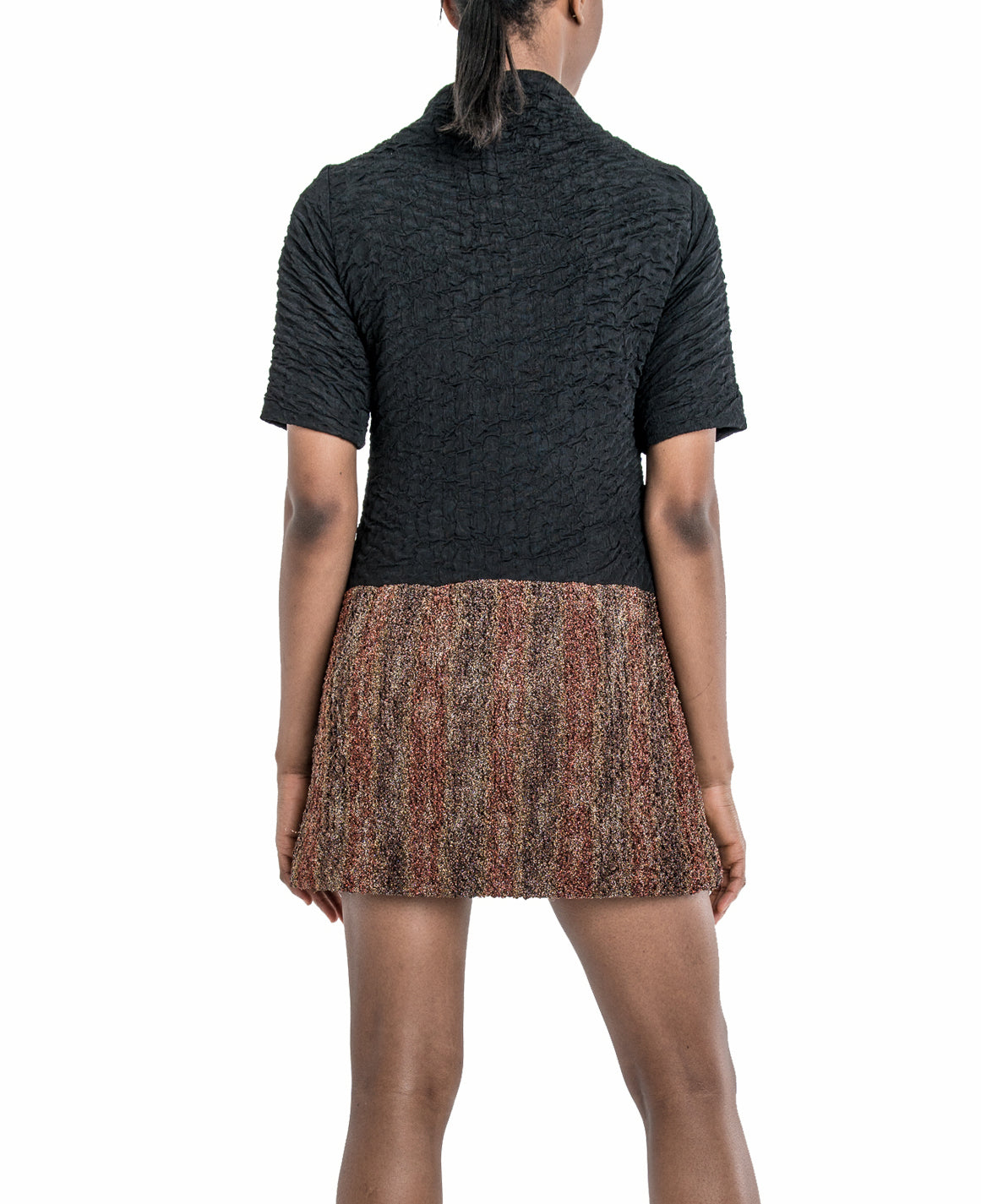 COLLARLESS COAT DRESS