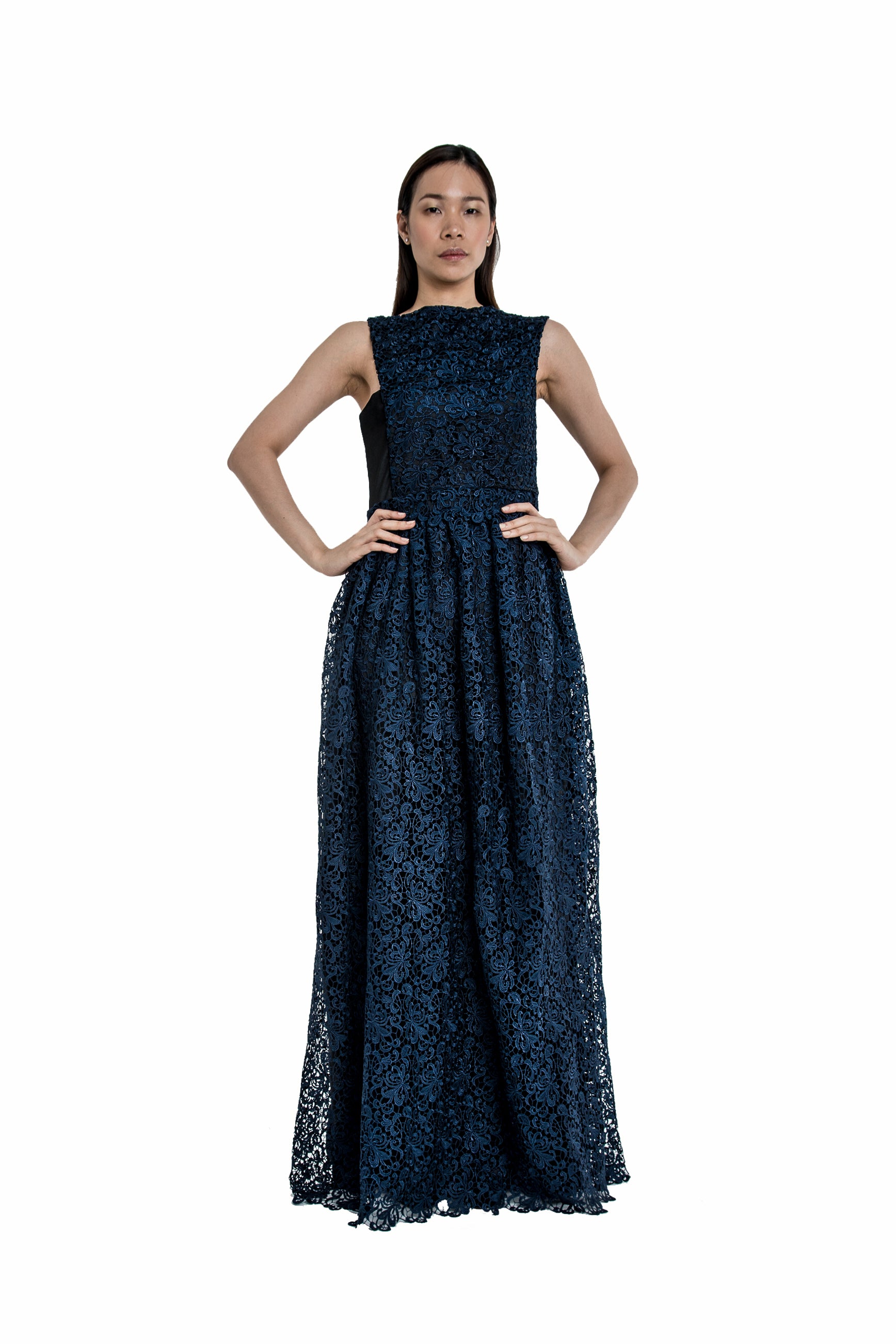 GUIPURE FLOOR LENGTH DRESS