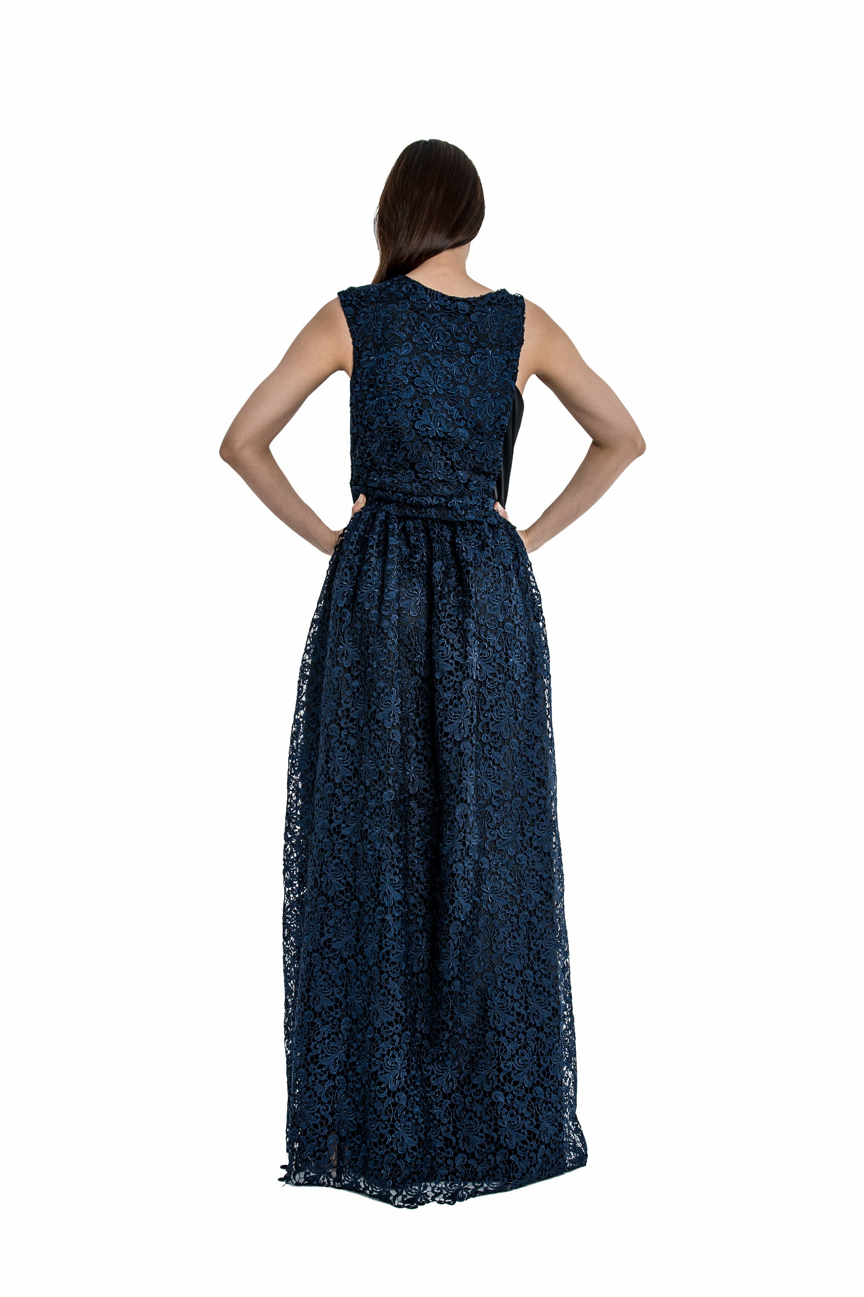 GUIPURE FLOOR LENGTH DRESS