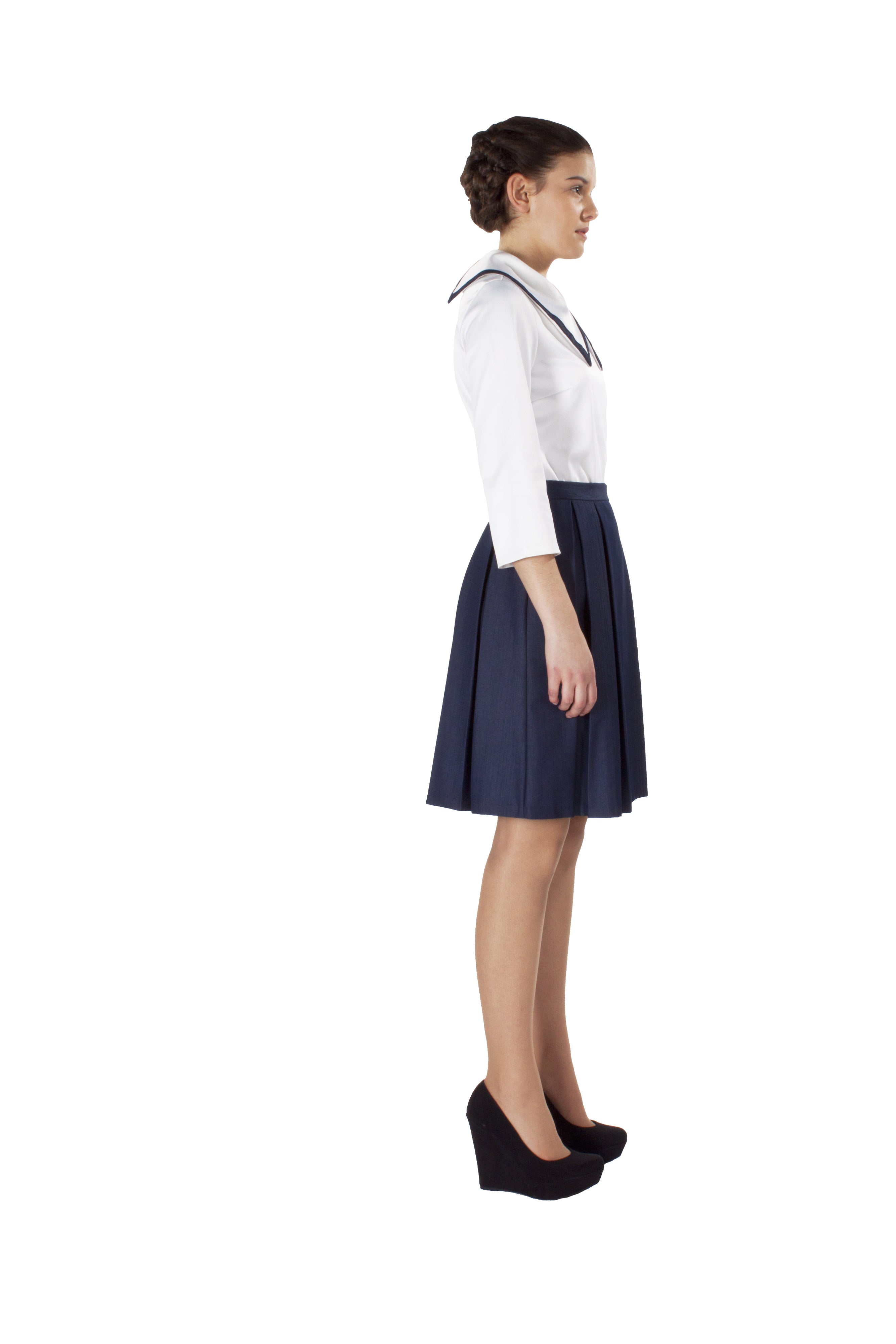 3/4 SLEEVE PILGRIM COLLAR TOP