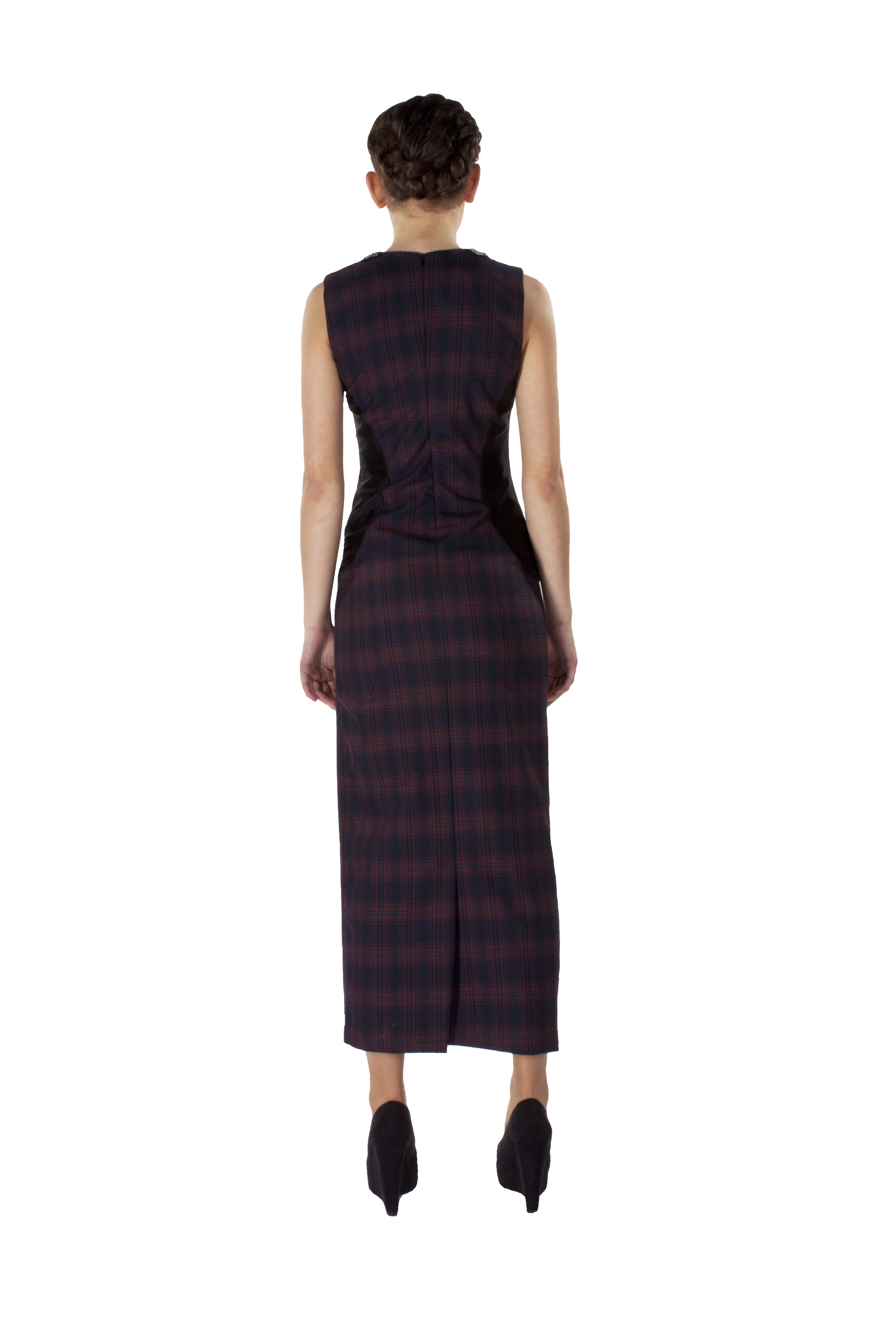 EMBELLISHED NECK MAXI DRESS