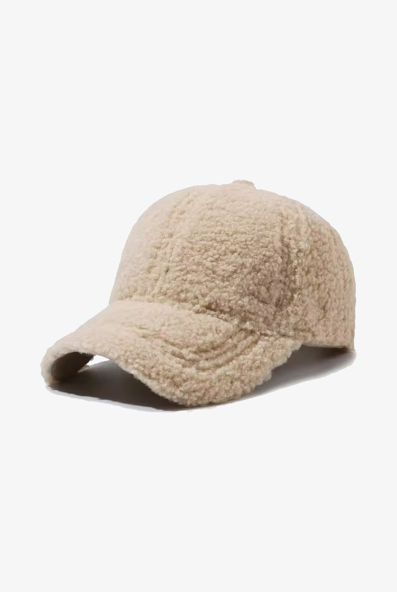 Cream Boucle Textured Cap