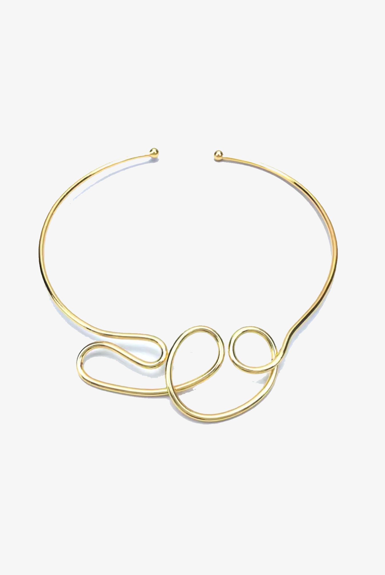 Gold Abstract Choker Necklace