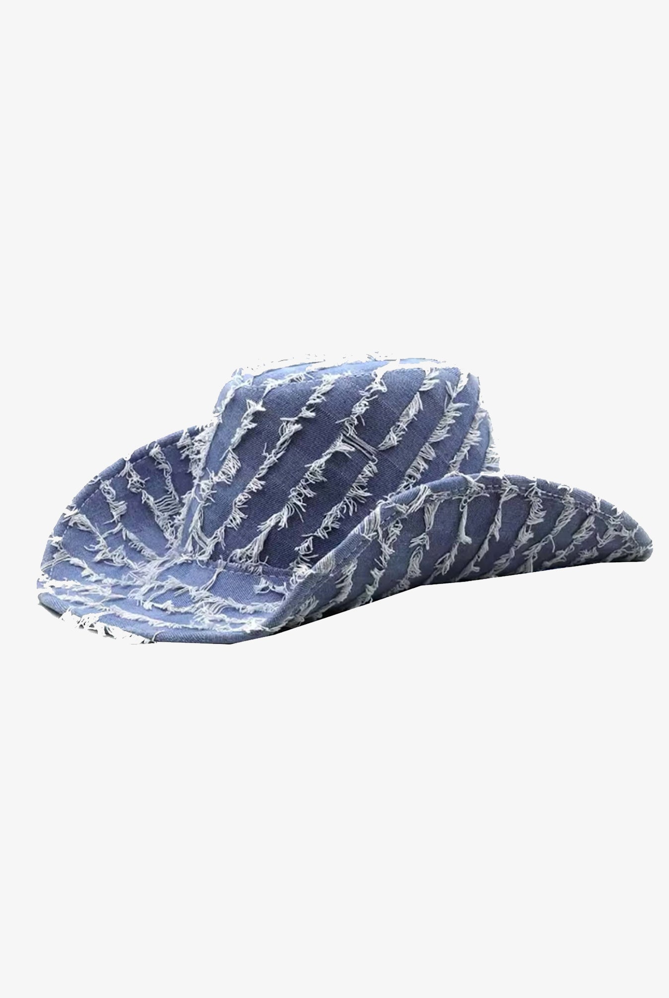Frayed Denim Cowboy Hat