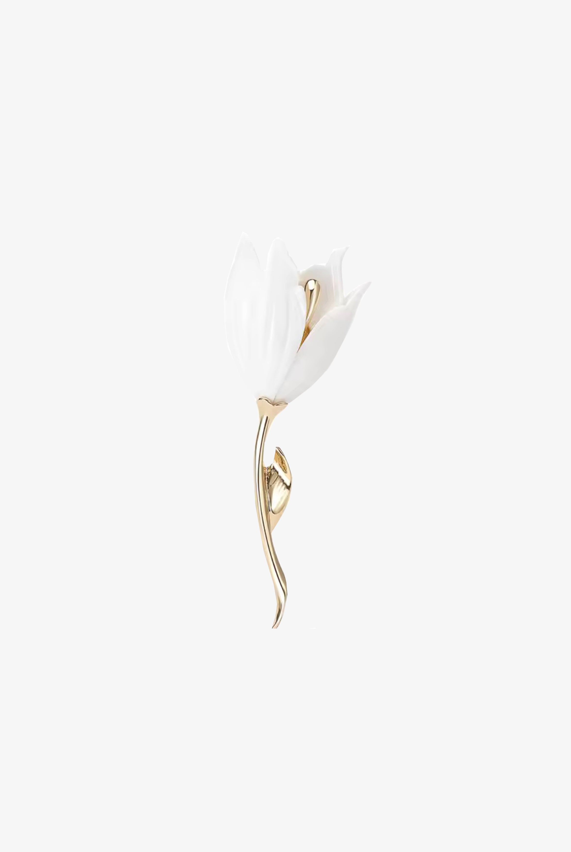 White Tulip Brooch