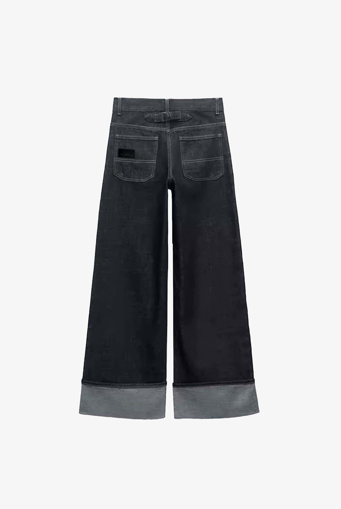 Dark Indigo Folder Hem Jeans