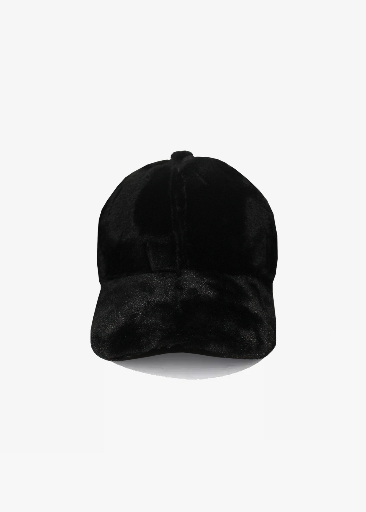 BLACK FAUX-FUR CAP