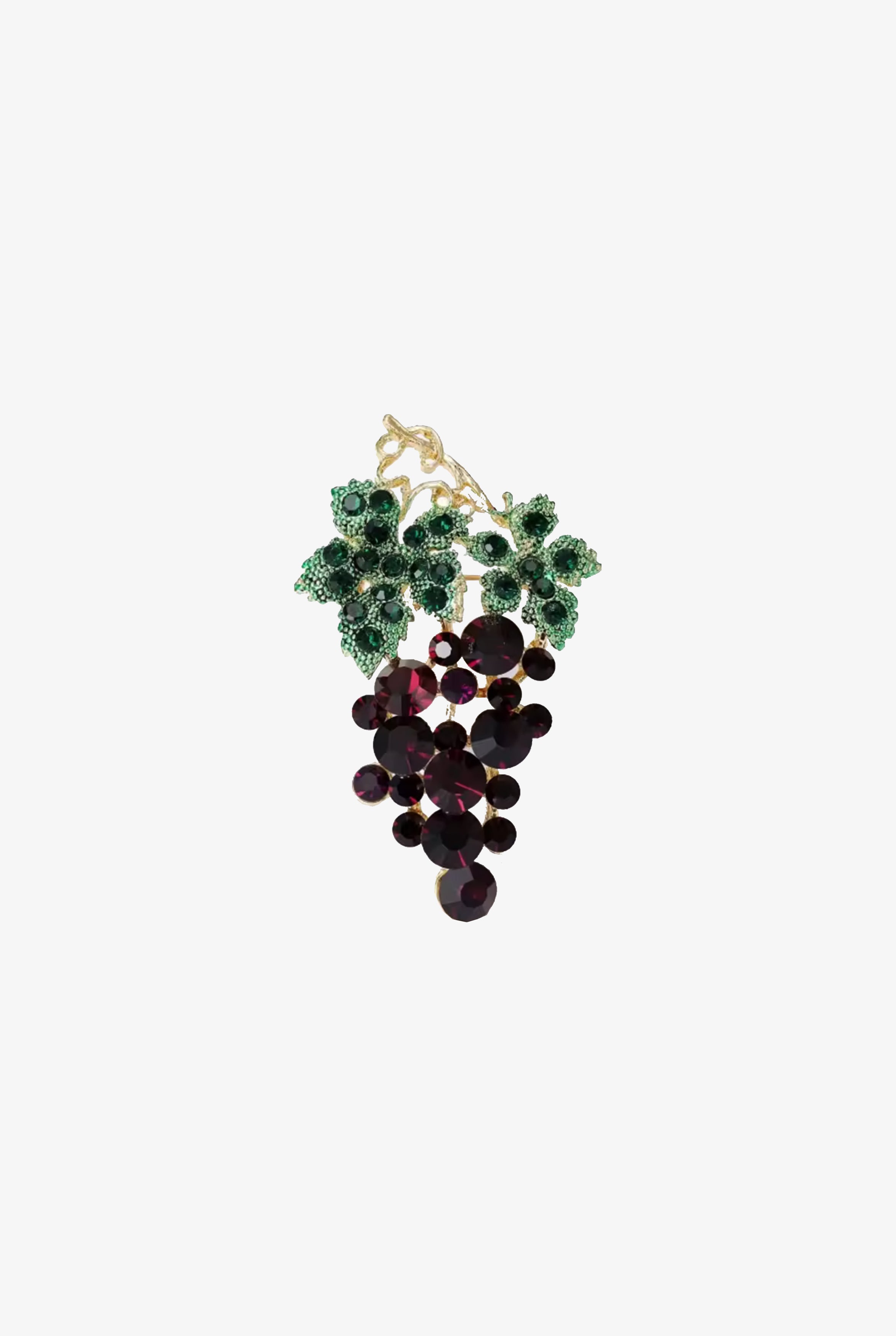 Crystal Grapes Brooch