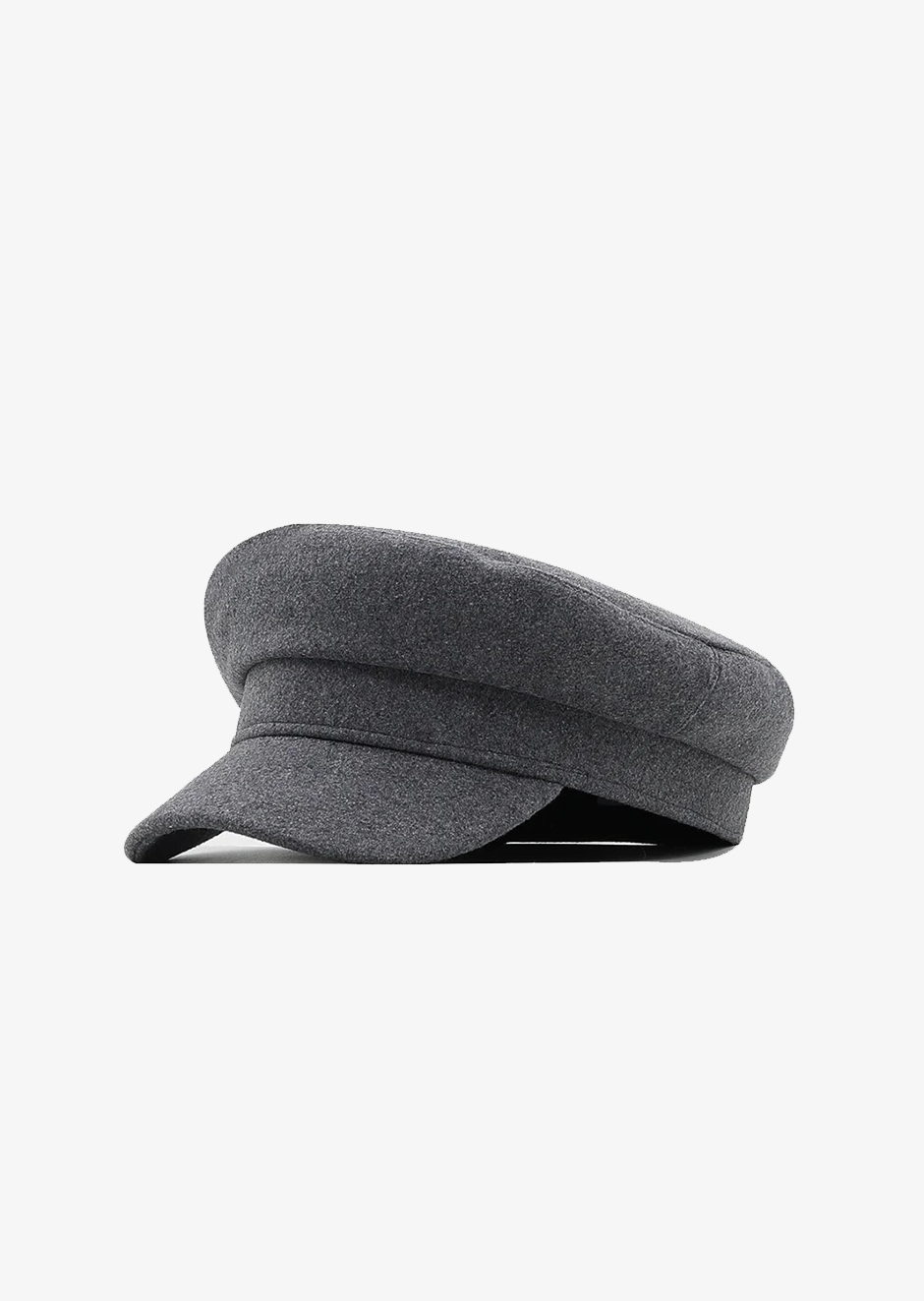 GREY WOOL BAKER BOY HAT
