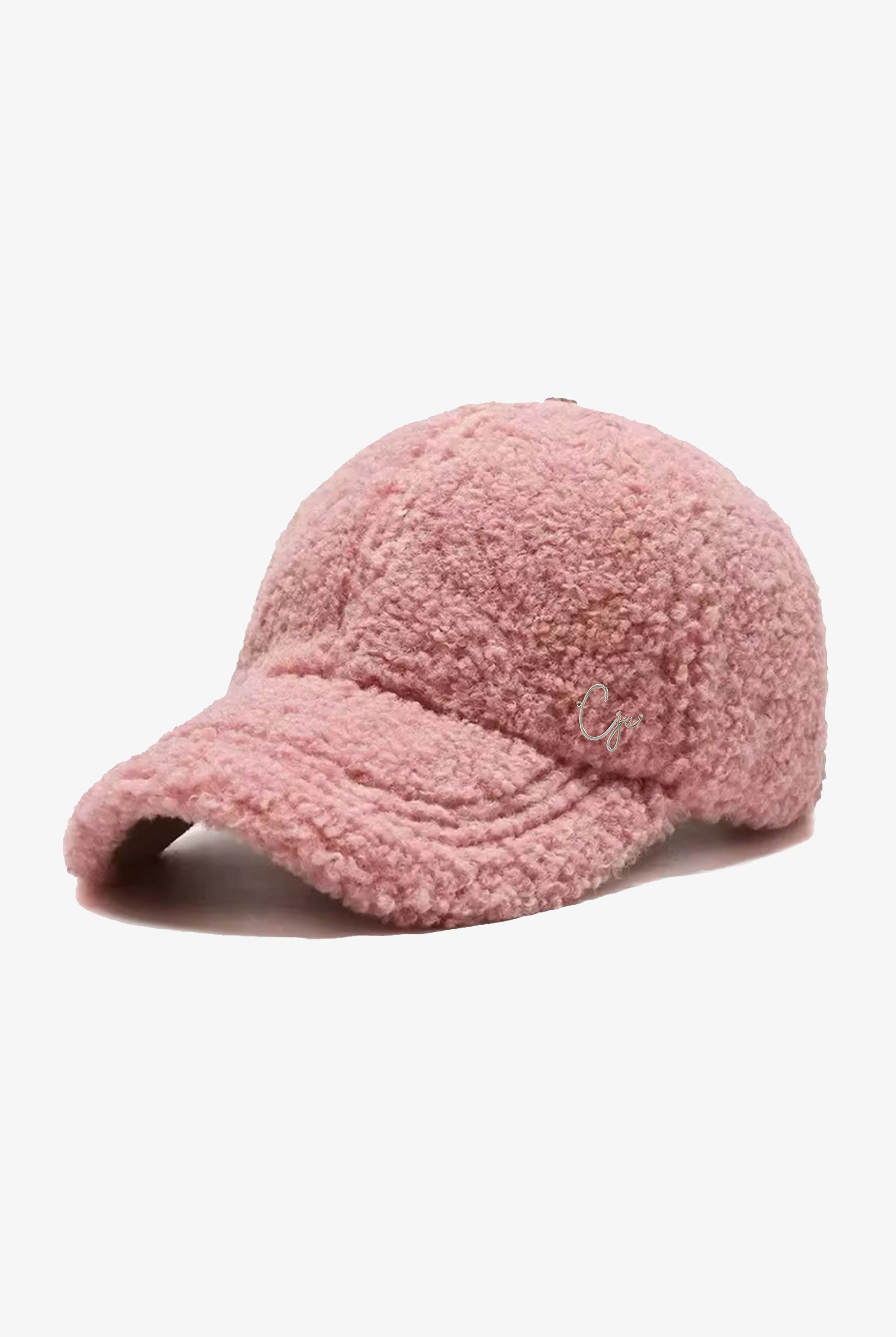 Pink Boucle Textured Cap