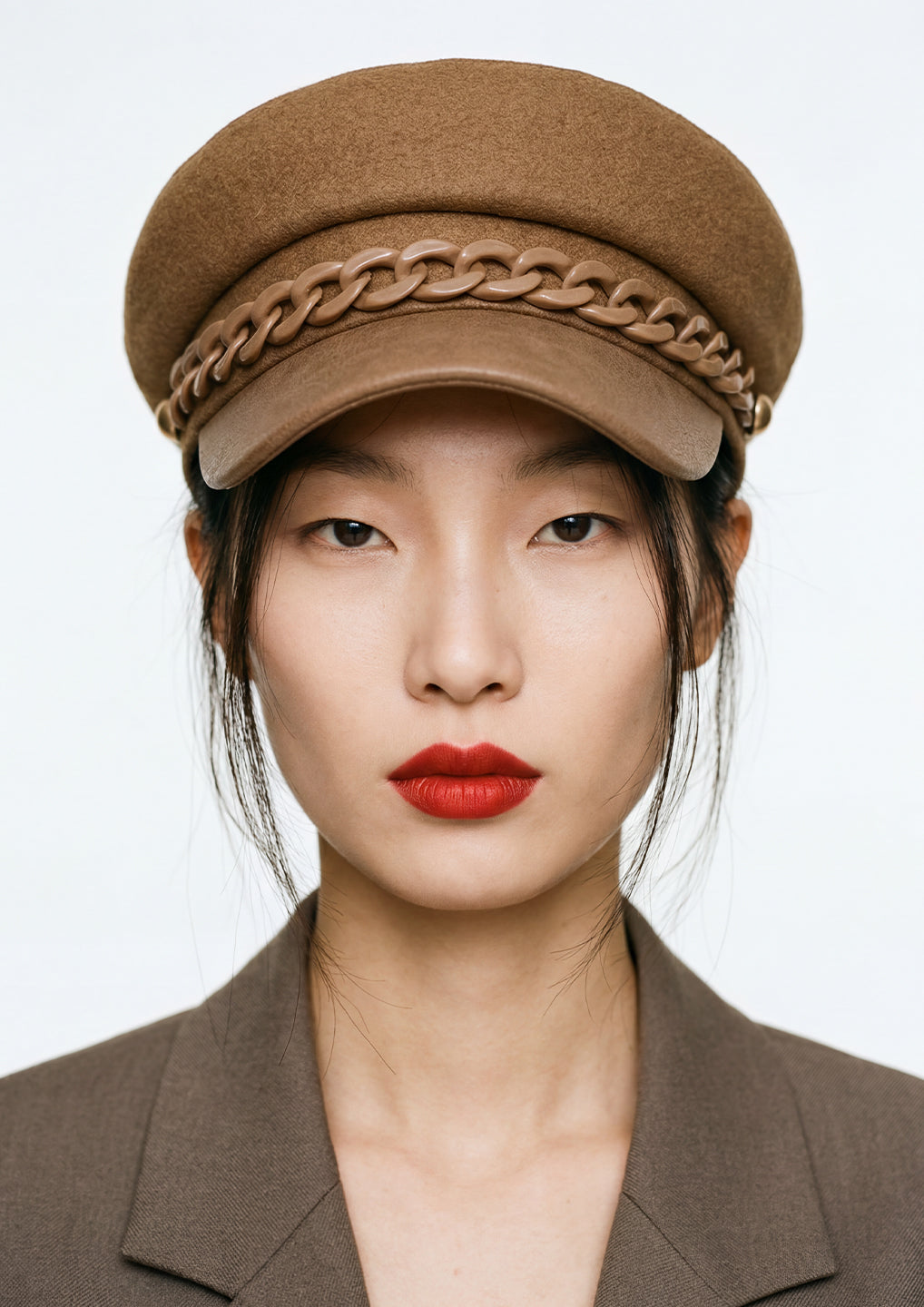 CAMEL CHAINED BAKER BOY HAT