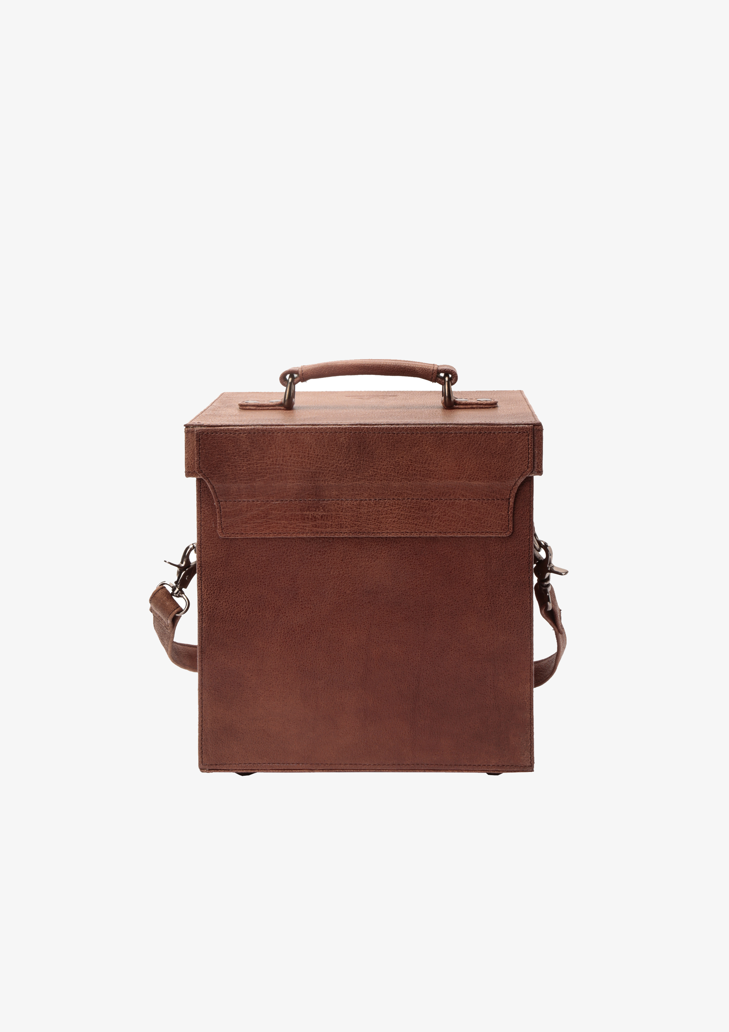 LARGE LEATHER BOX BAG