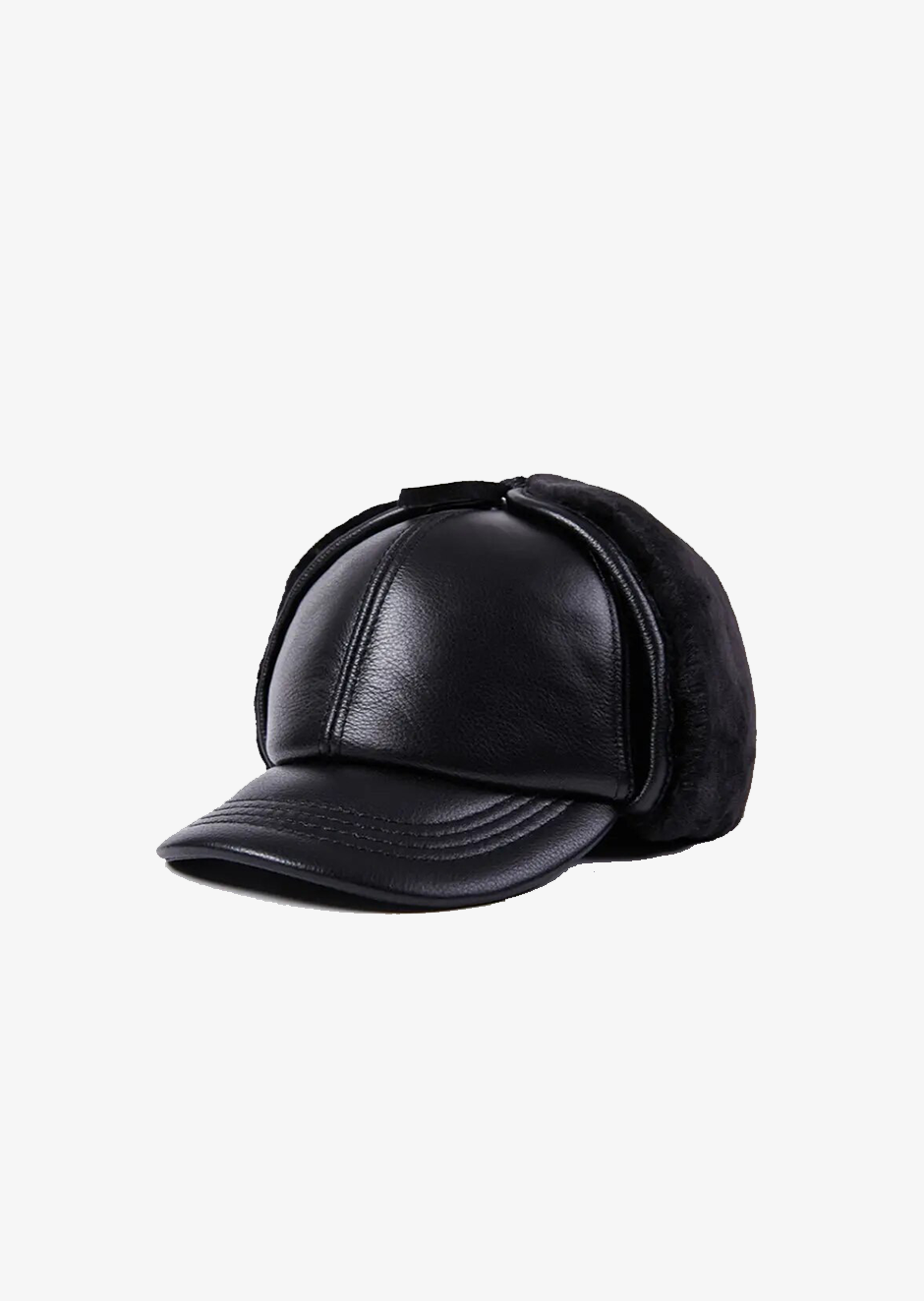 BLACK SHEARLING PIROGA HAT