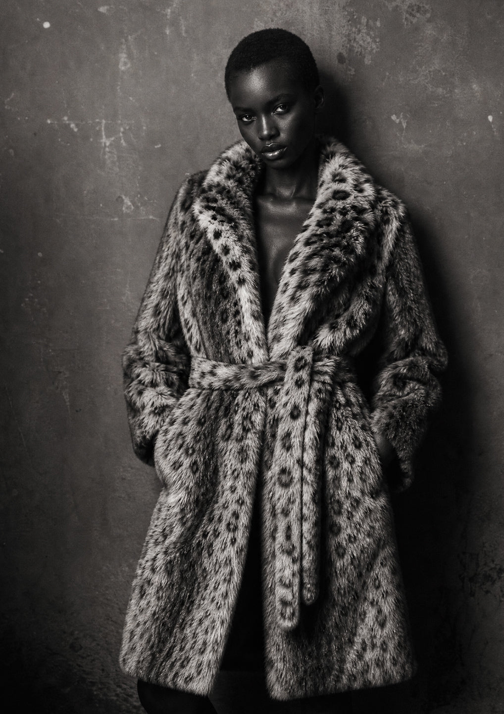 Oversized Leopard Faux Fur Coat