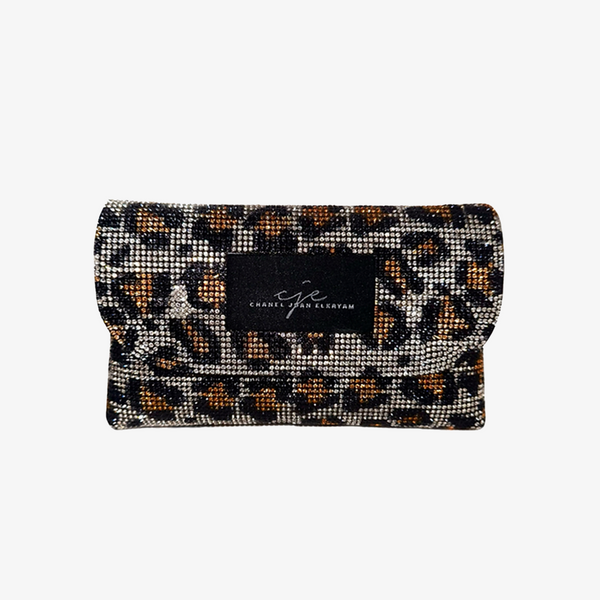 CRYSTAL EMBELLISHED LEOPARD PRINT BAG Chanel Joan Elkayam