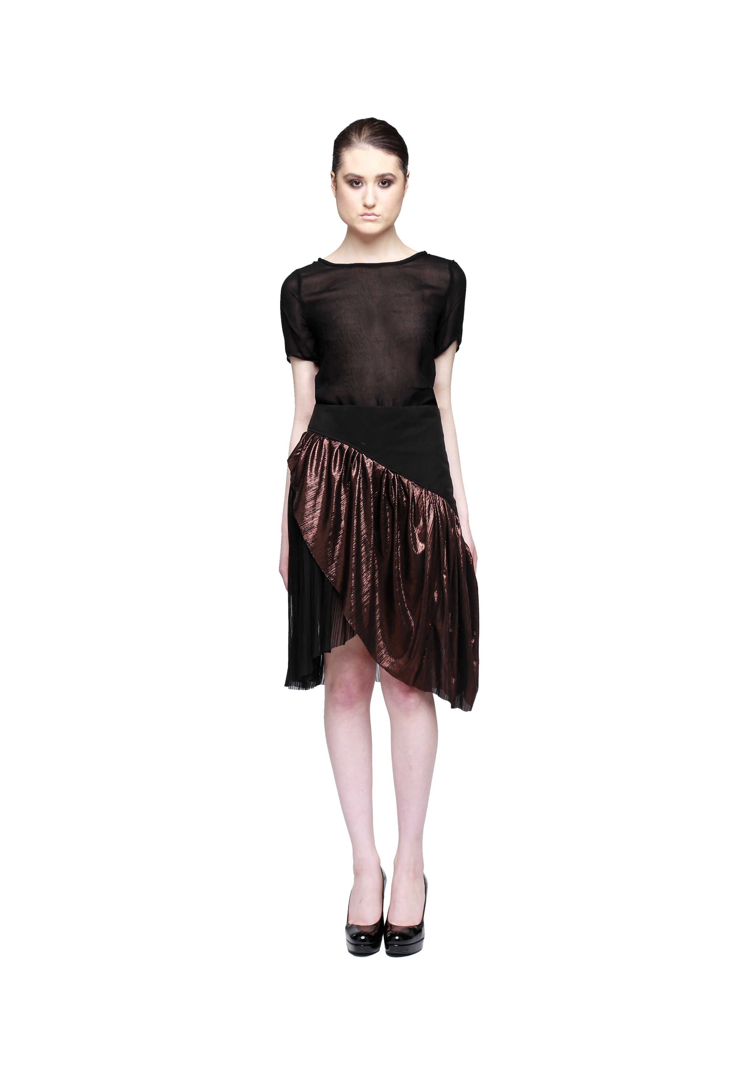ASYMMETRIC WRAP EFFECT SKIRT