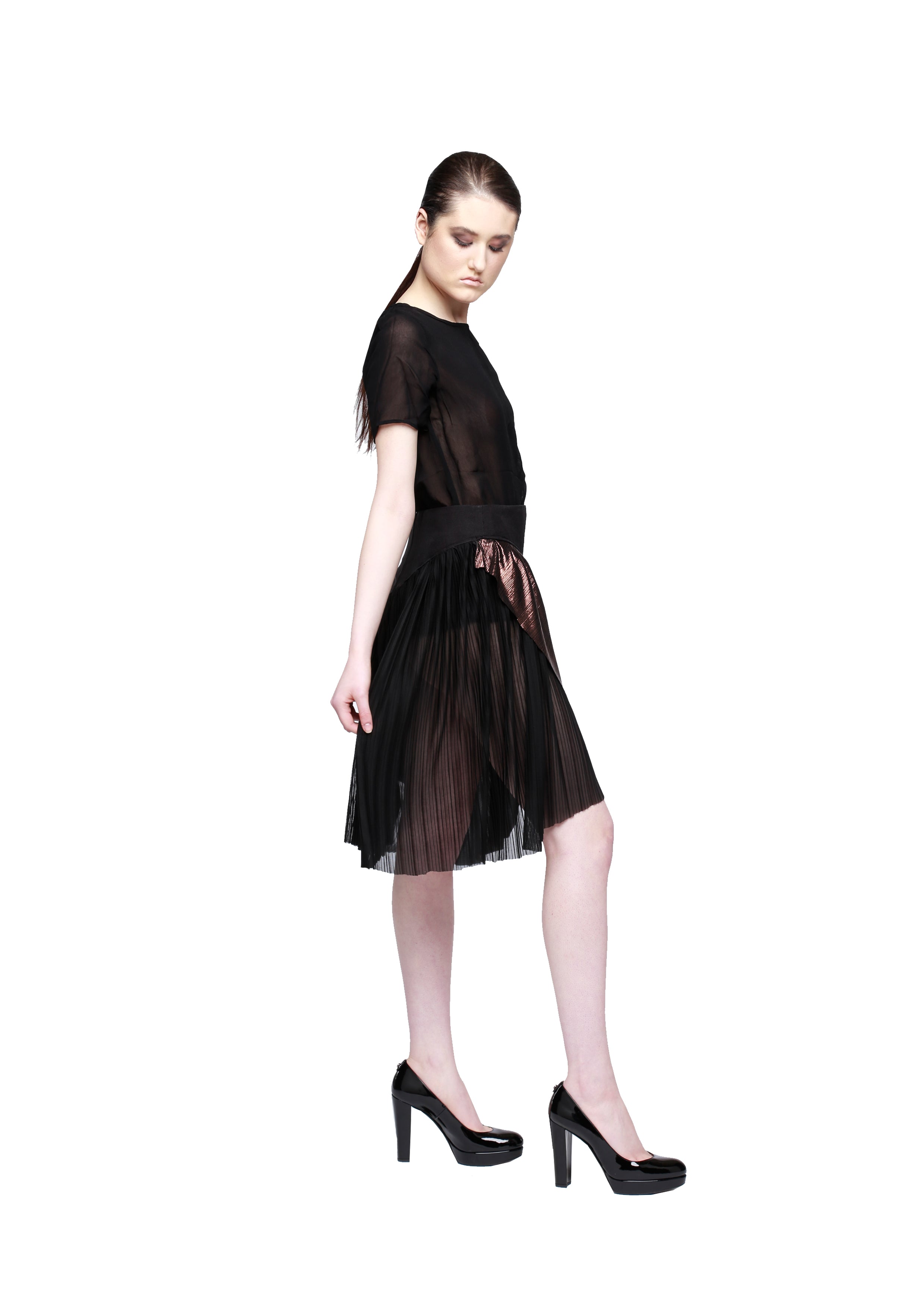 ASYMMETRIC WRAP EFFECT SKIRT