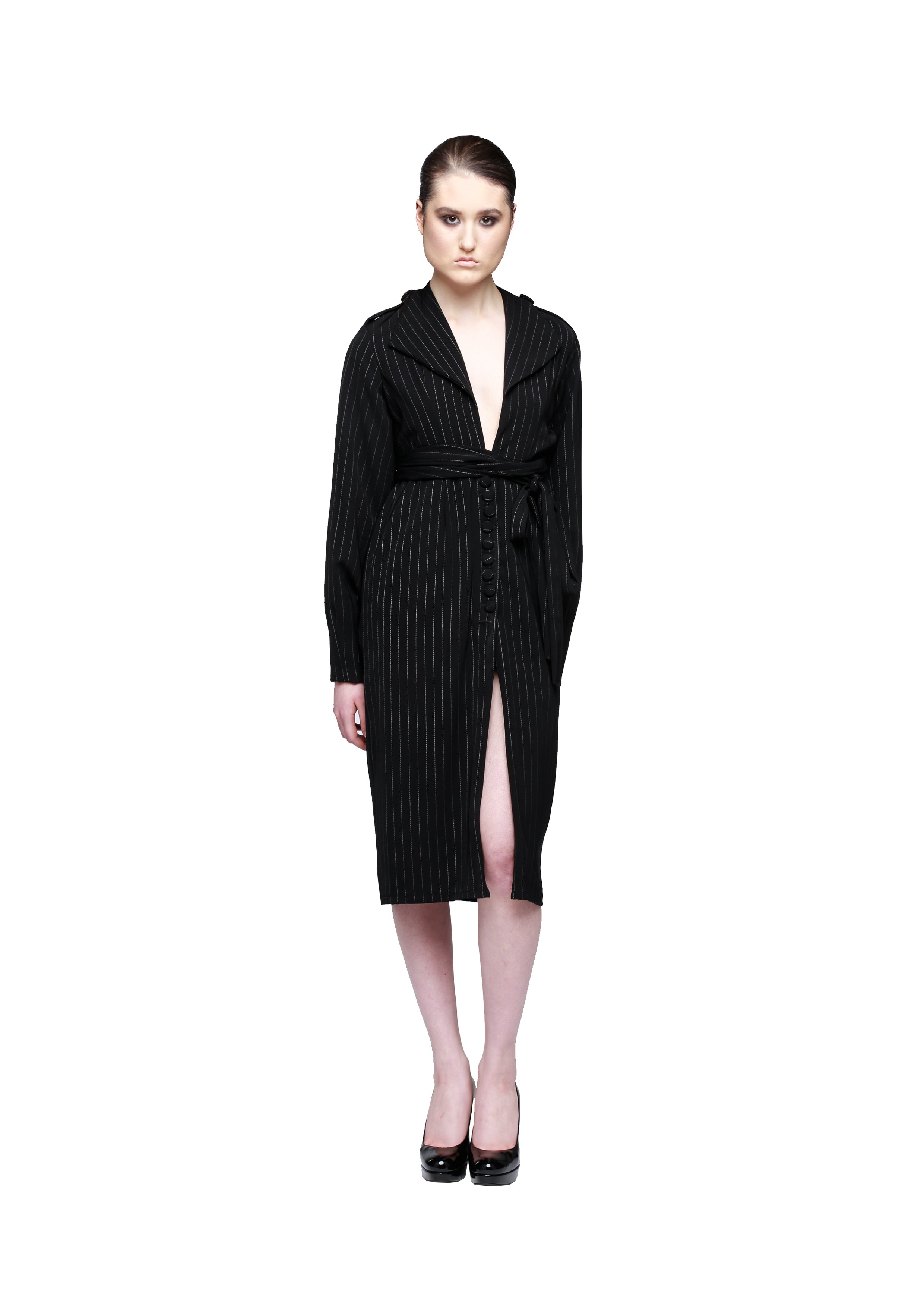 OPEN FRONT BUTTON UP DRESS