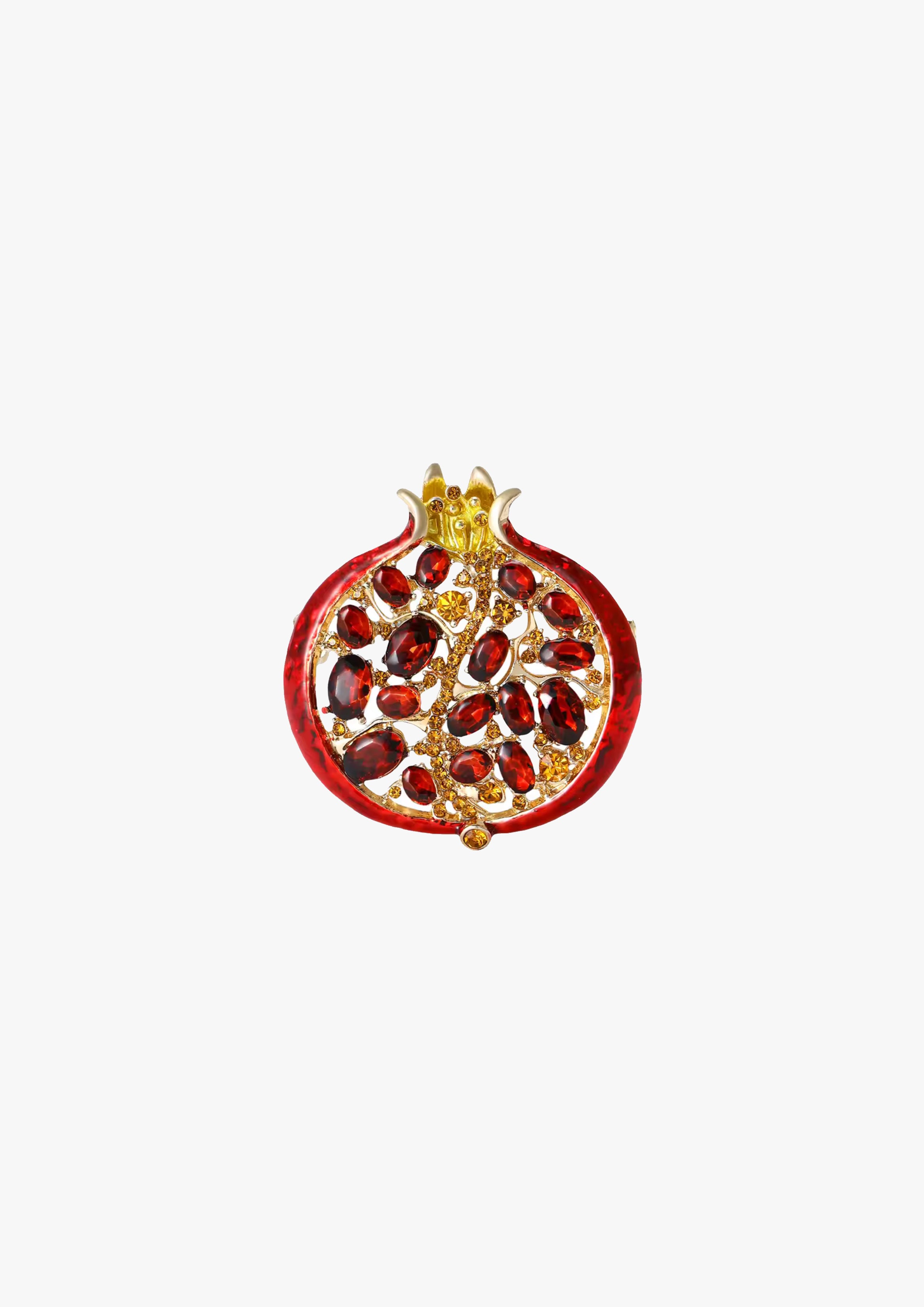Crystal Pomegranate Brooch