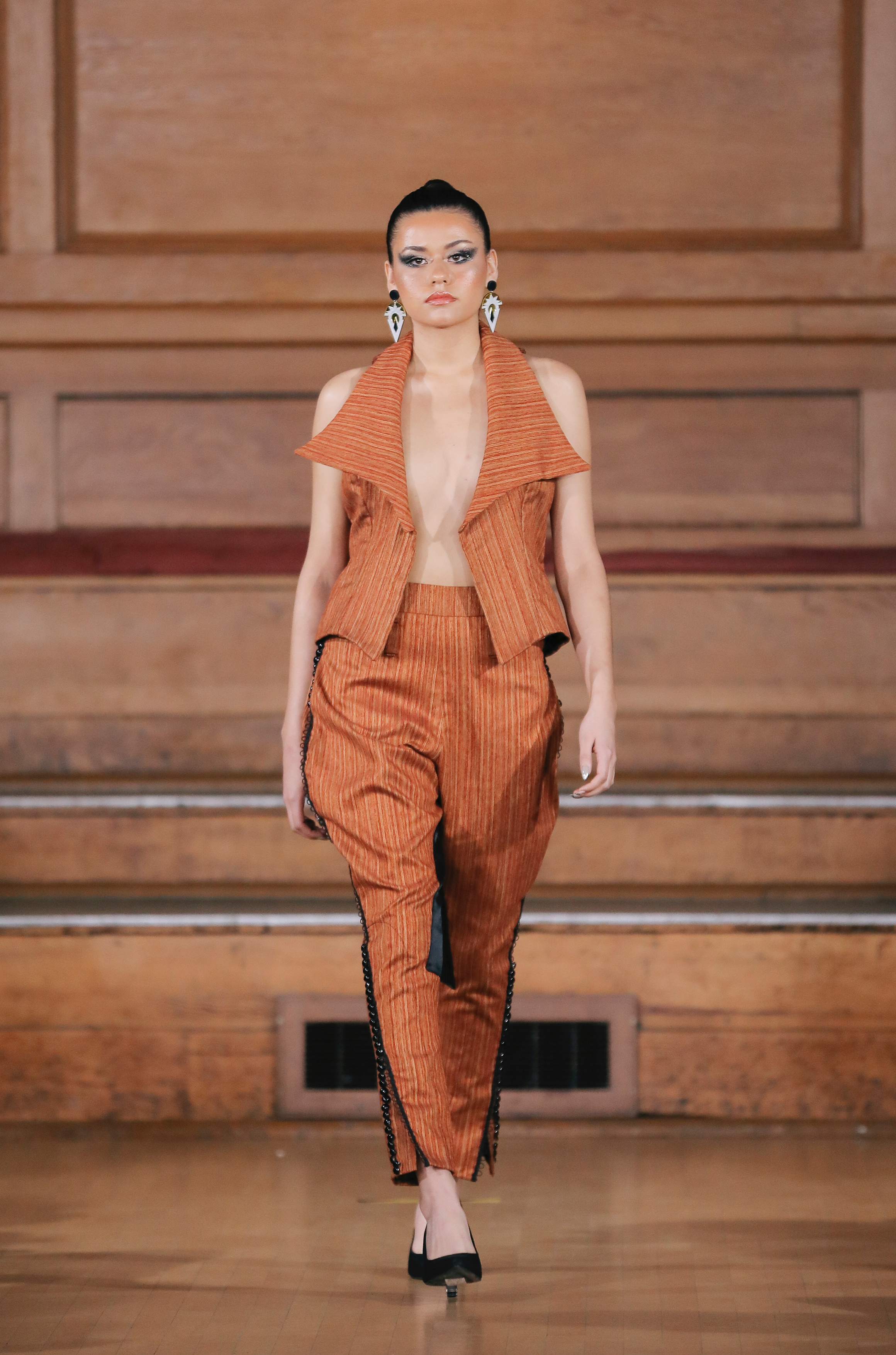 BUTTON-UP STRIPED JODHPURS