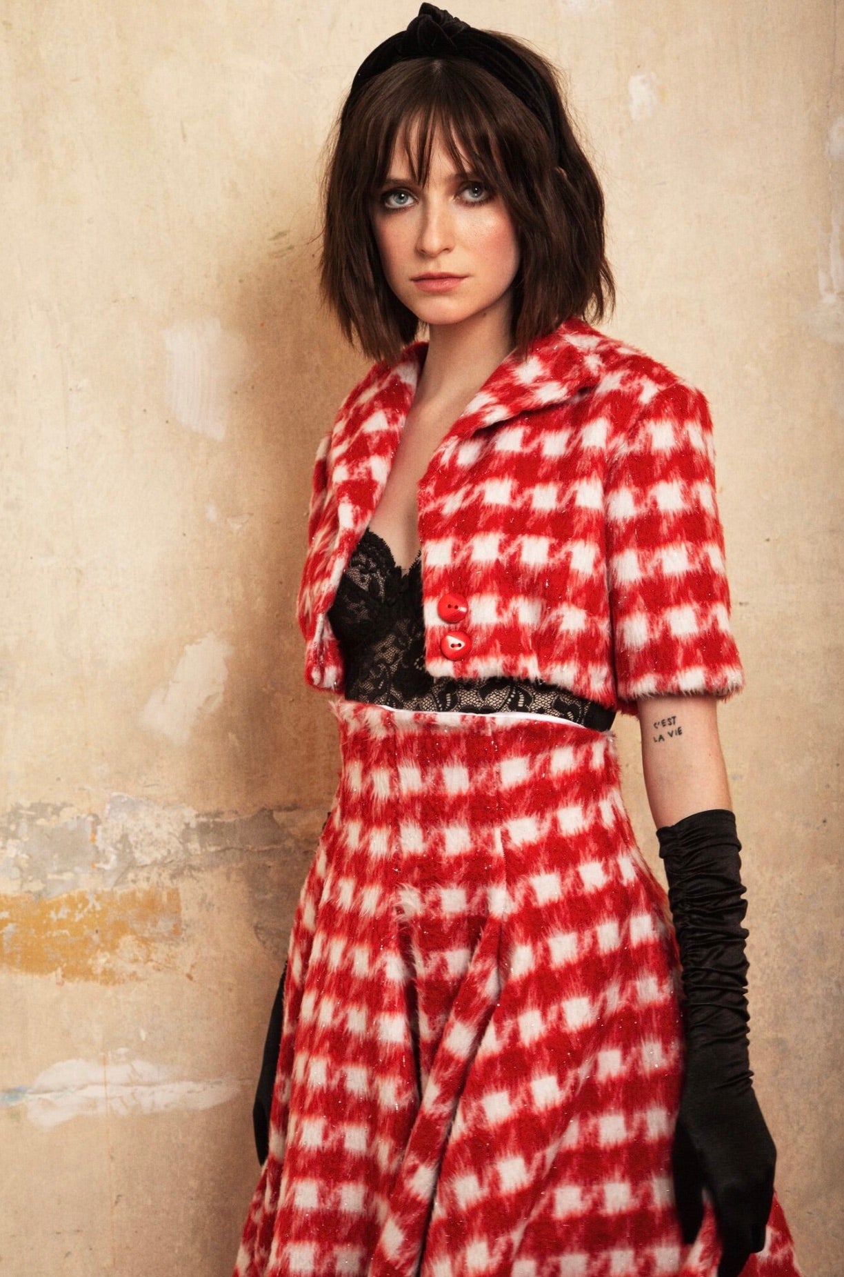 GINGHAM HIGH WAIST SKIRT