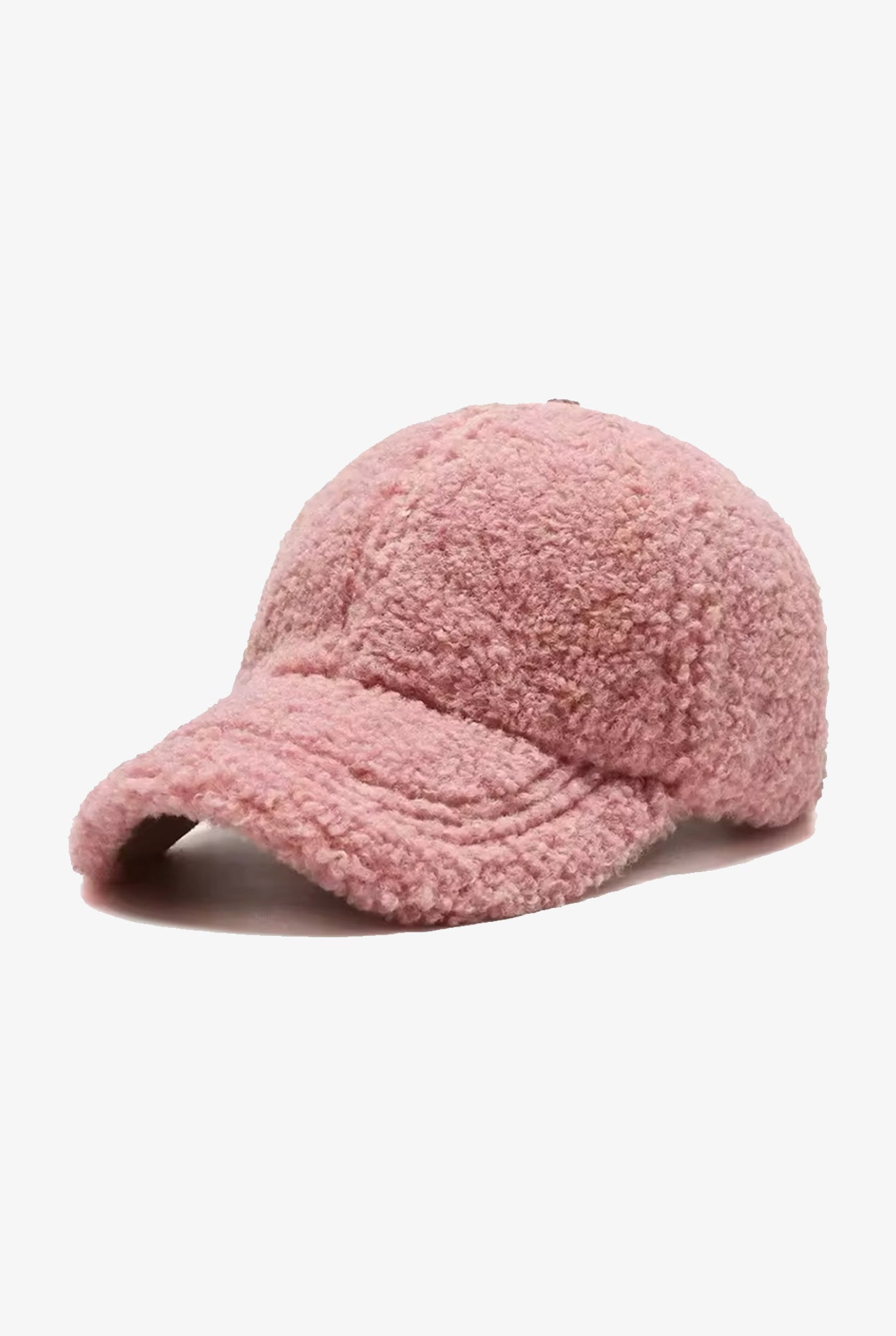 Pink Boucle Textured Cap