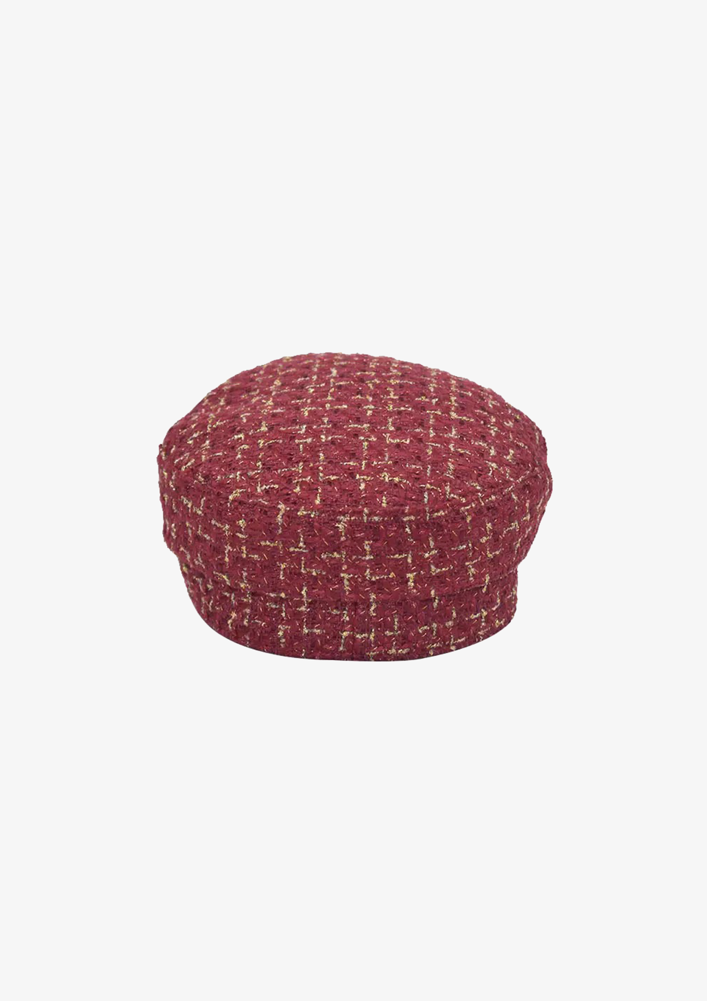 RED TWEED BAKER BOY HAT