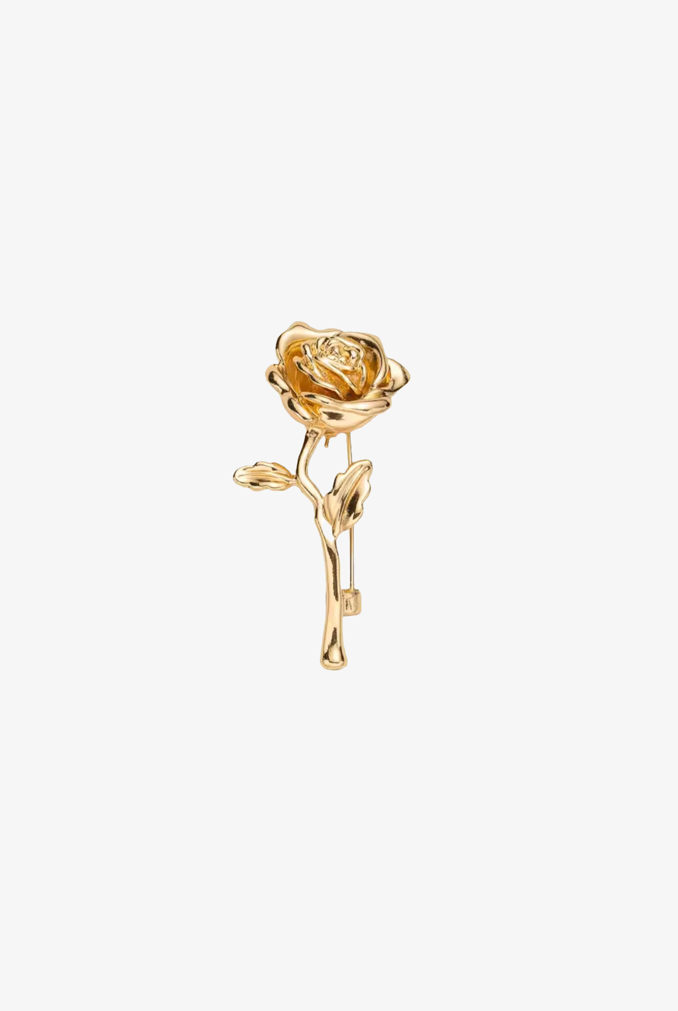 Gold Rose Brooch