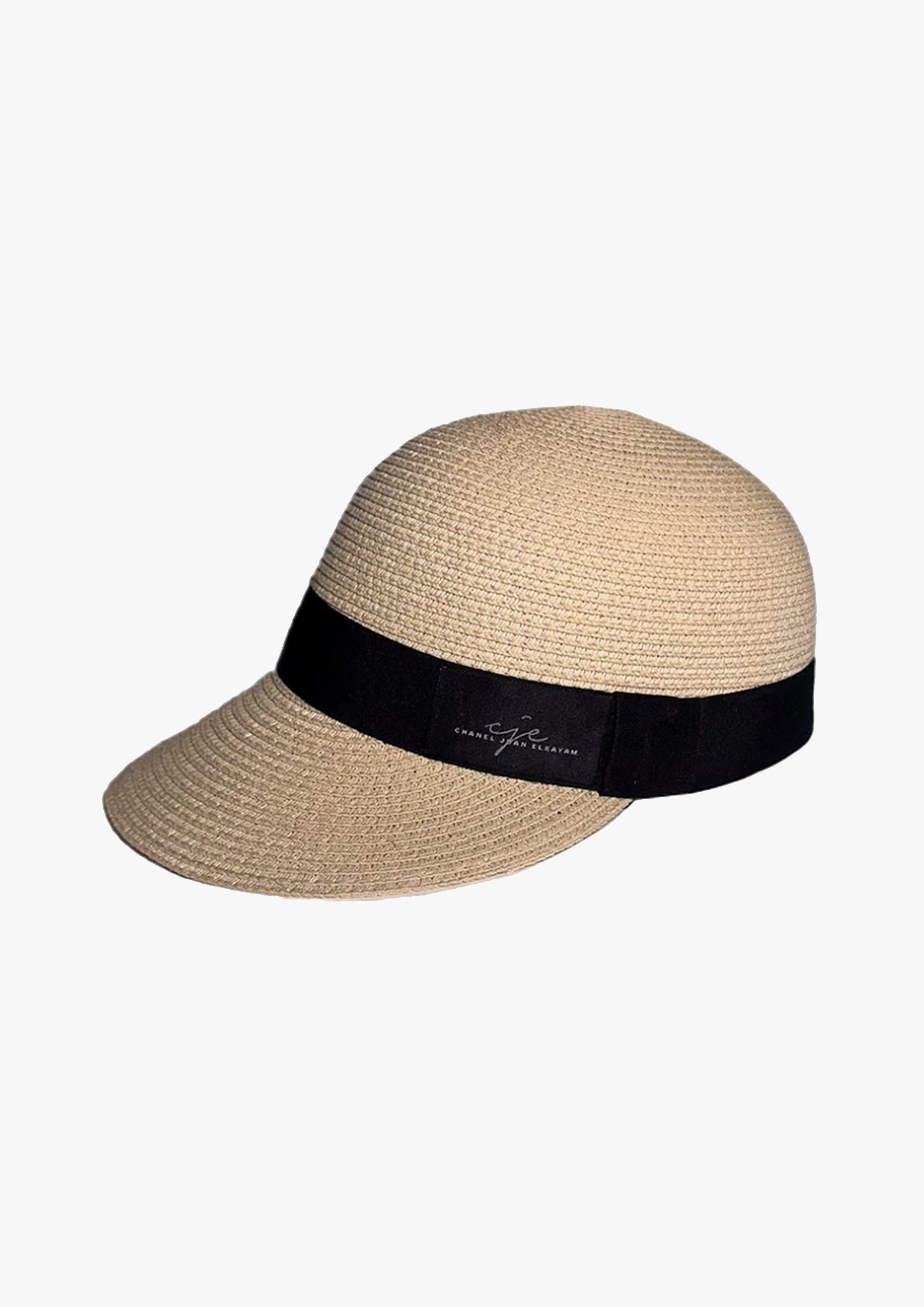 Contrast Trim Straw Cap