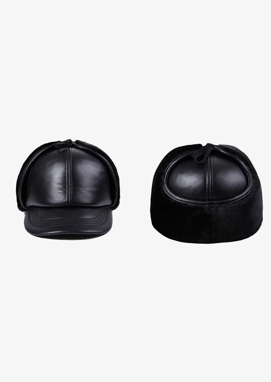BLACK SHEARLING PIROGA HAT