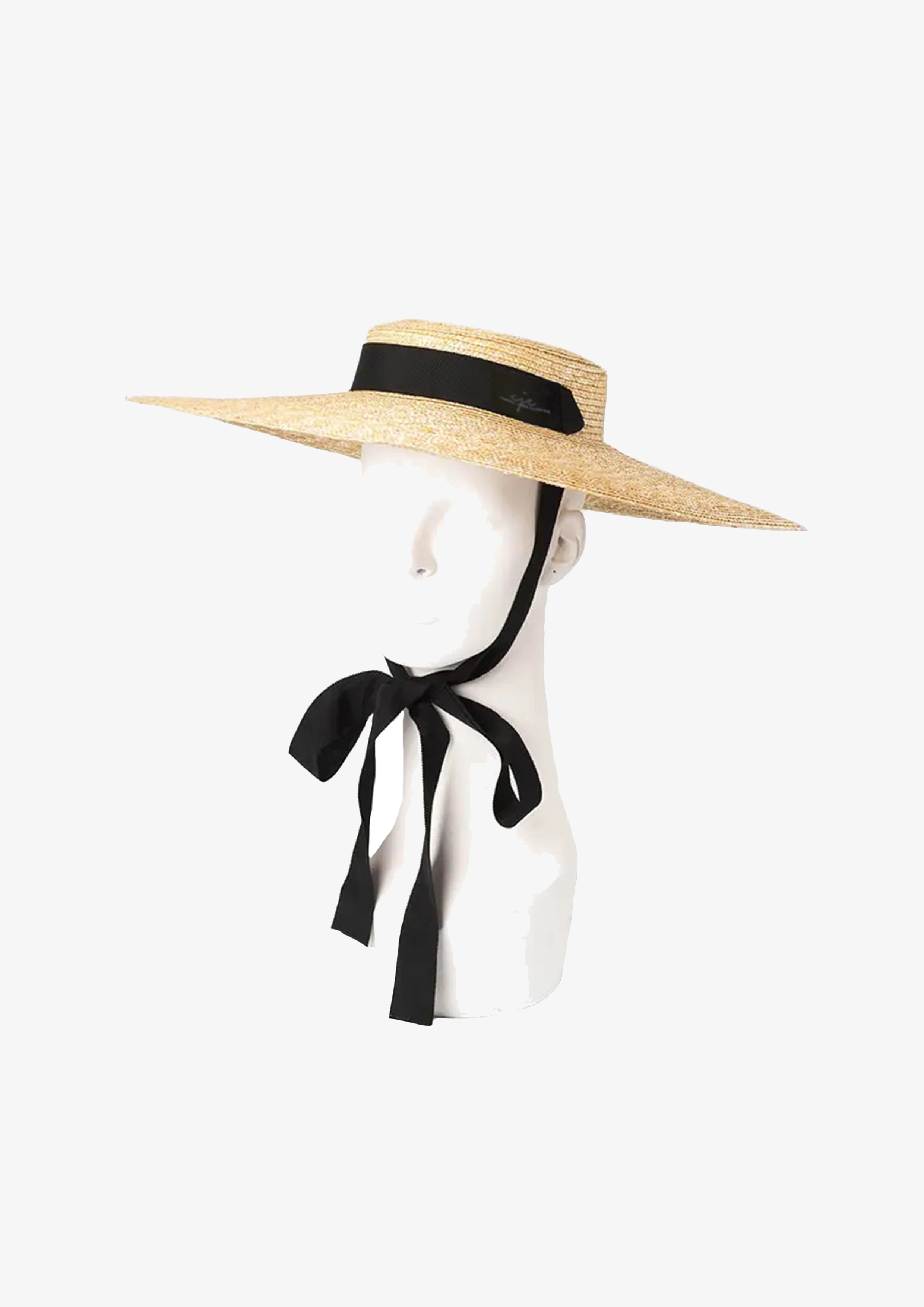 HANDMADE WIDE BRIM (12CM) NATURAL STRAW BOATER HAT