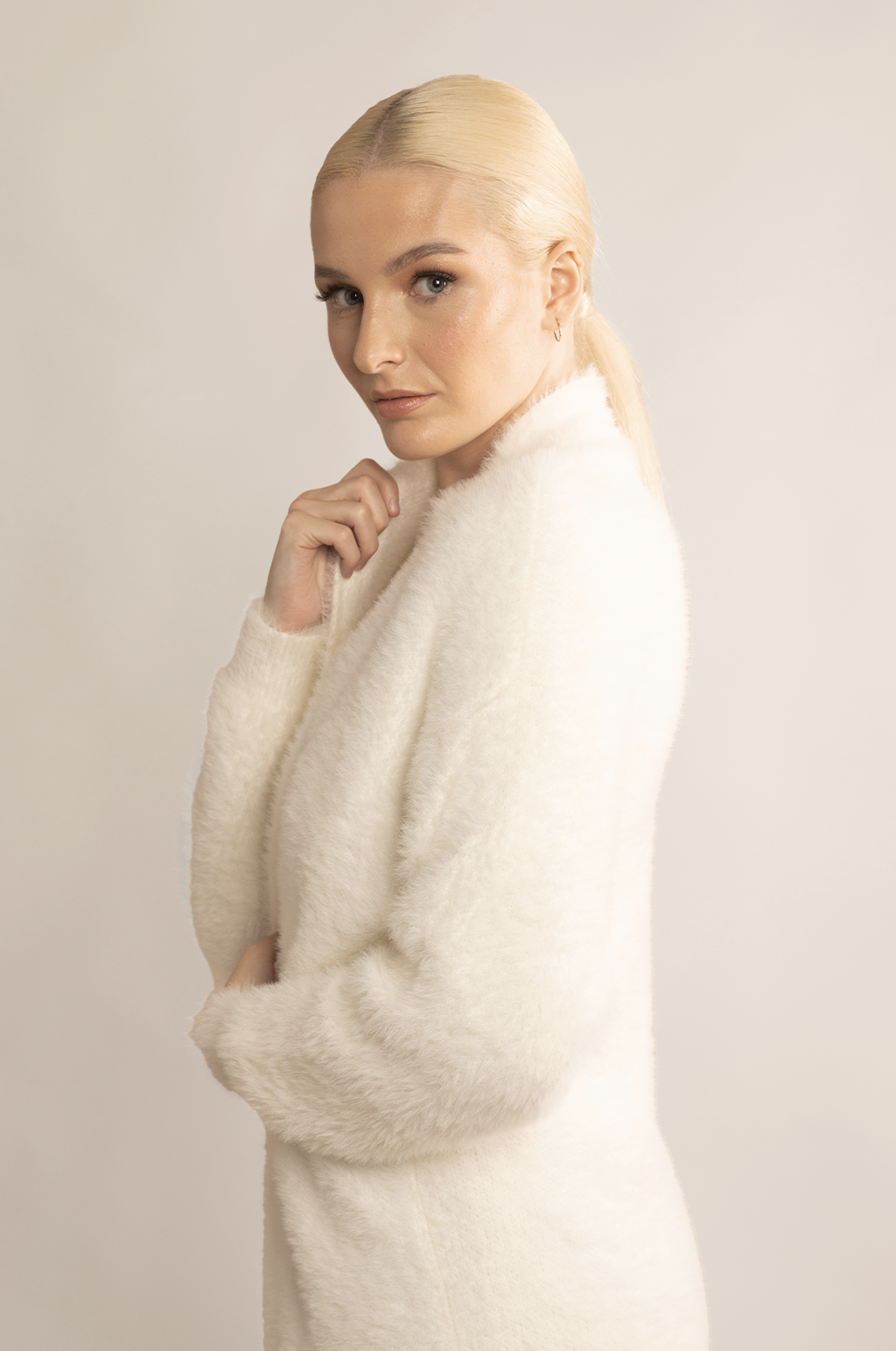 MINK CASHMERE MIDI CARDIGAN