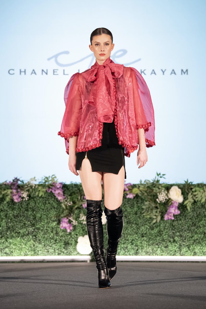 PINK FLORAL PUSSY BOW BLOUSE