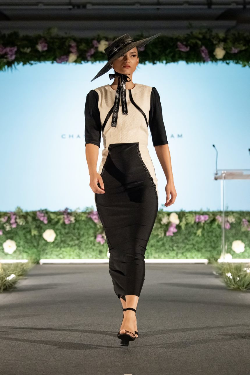 HANDMADE WIDE BRIM (20CM) BLACK STRAW HAT