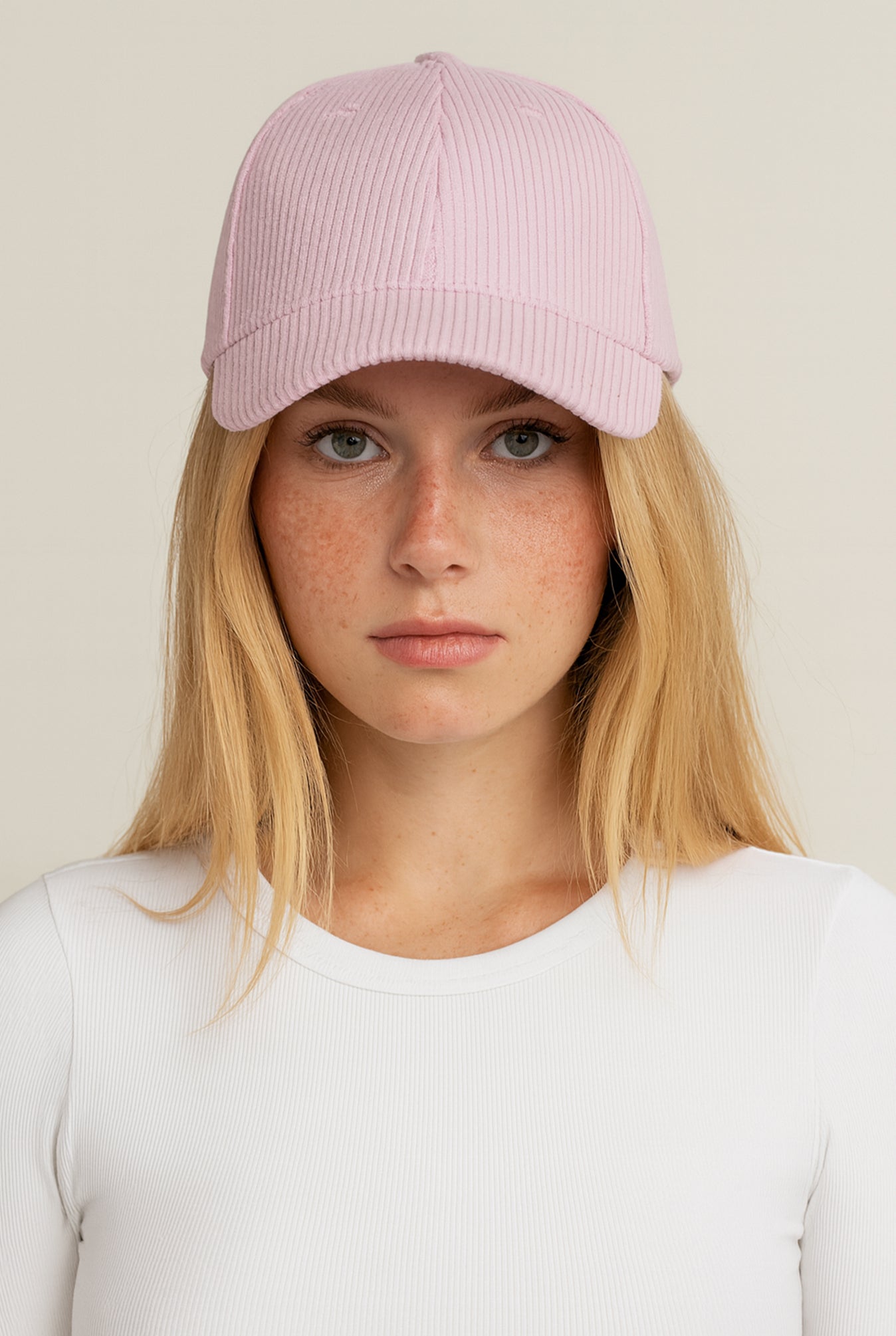 Pink Corduroy Cap